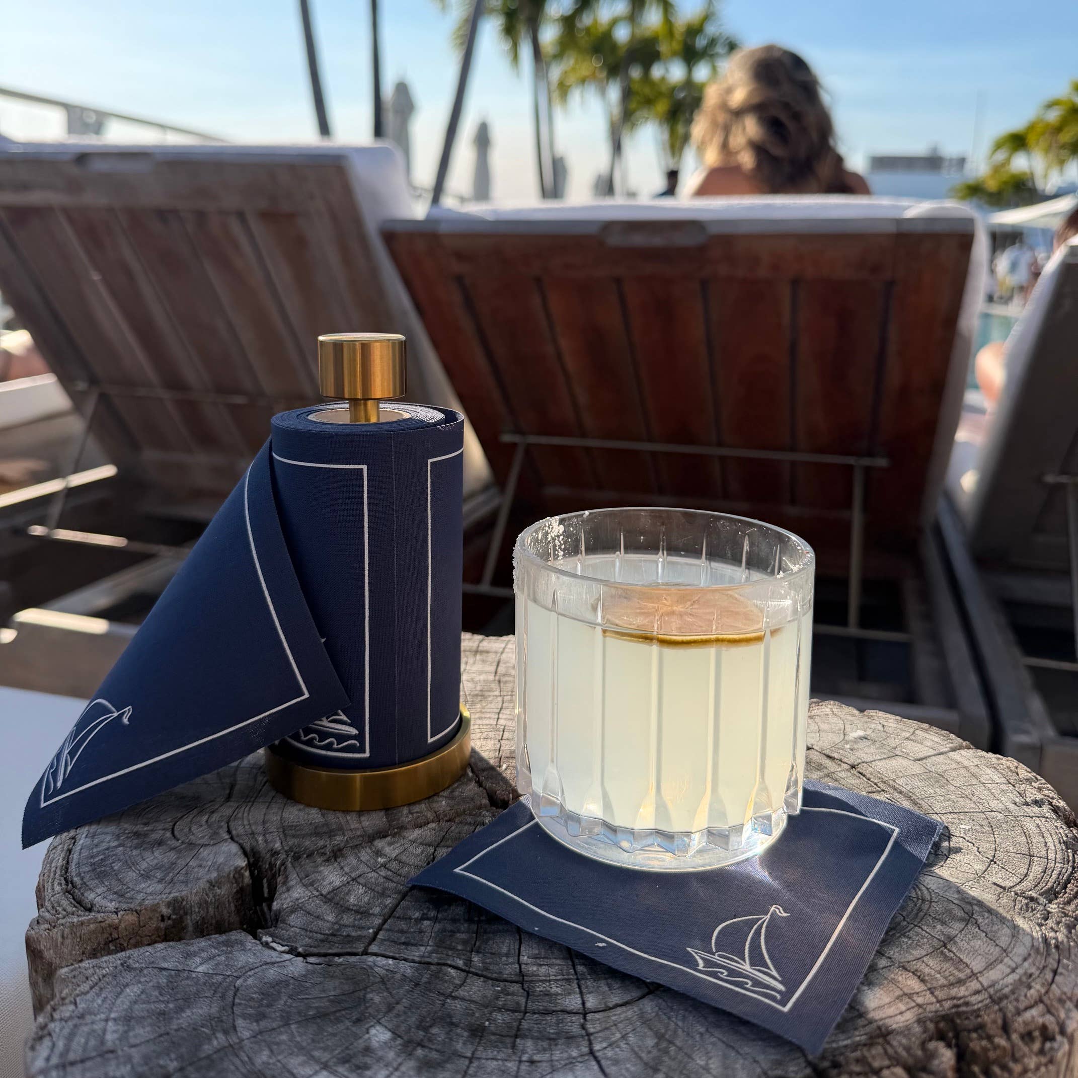 Cocktail Napkins | Sail Away Disposable Cotton