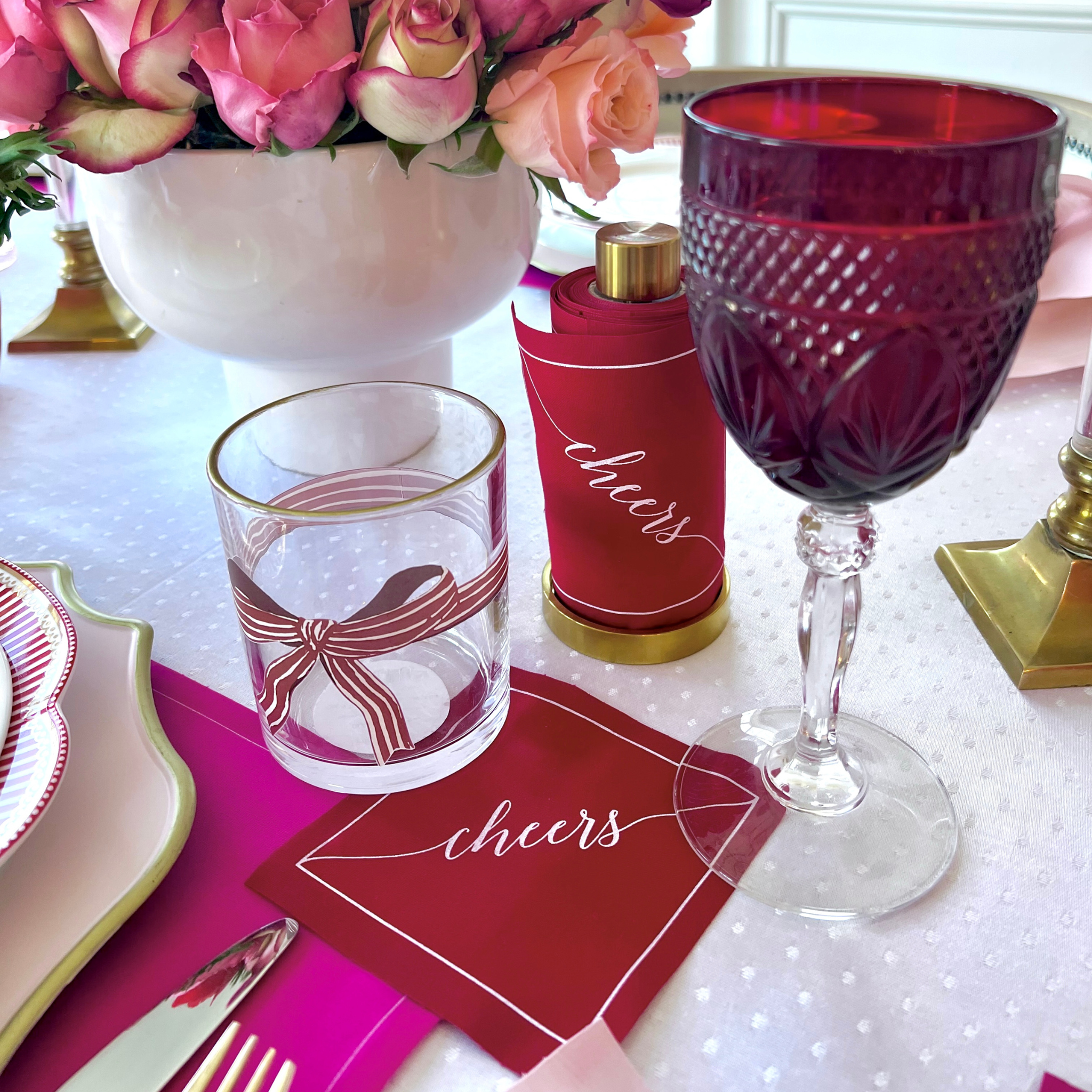 Cocktail Napkins | Red Carpet Disposable Cotton