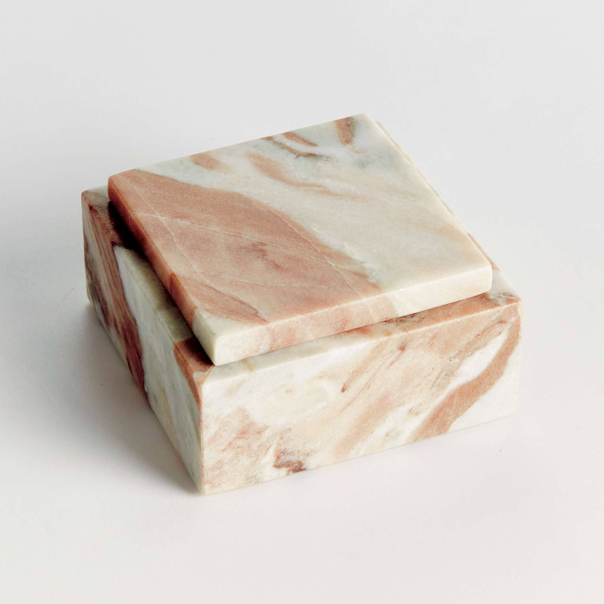 Marble Square Lidded Box Short
