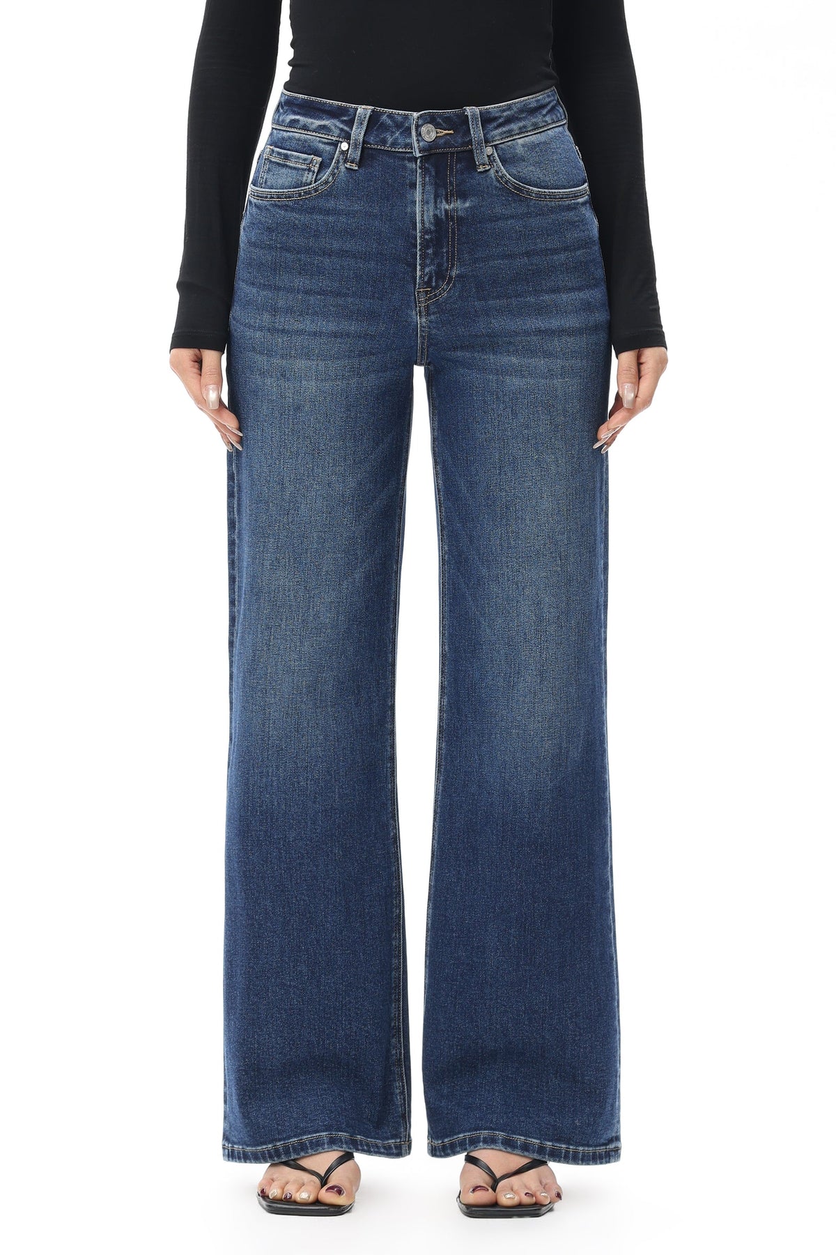 New York High Rise Slim Wide Leg