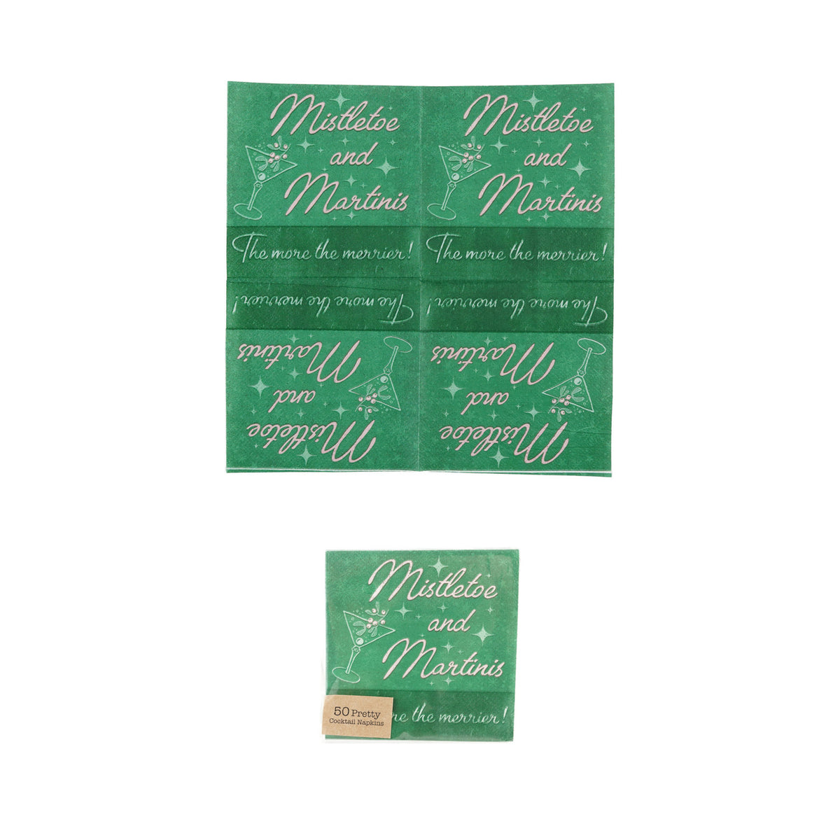 50ct Holiday Paper Cocktail Napkin