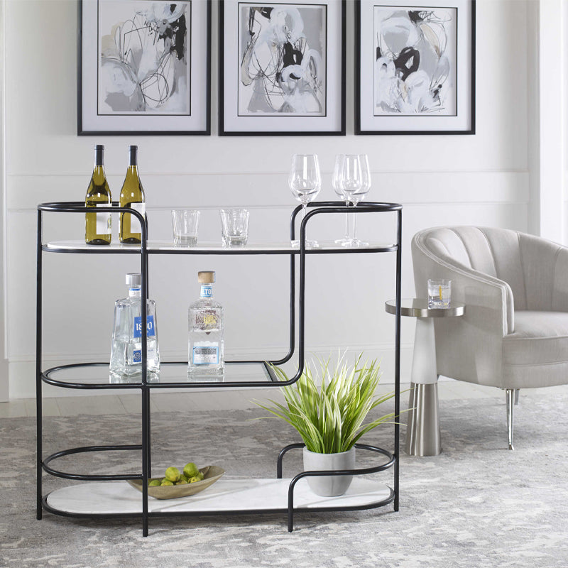 Trolley Bar Console - Blu Home