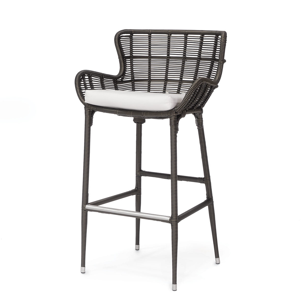 Palermo Outdoor 24" Counter Barstool, Espresso - Blu Home