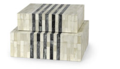 YORK INLAID BONE BOXES S/2 - Blu Home