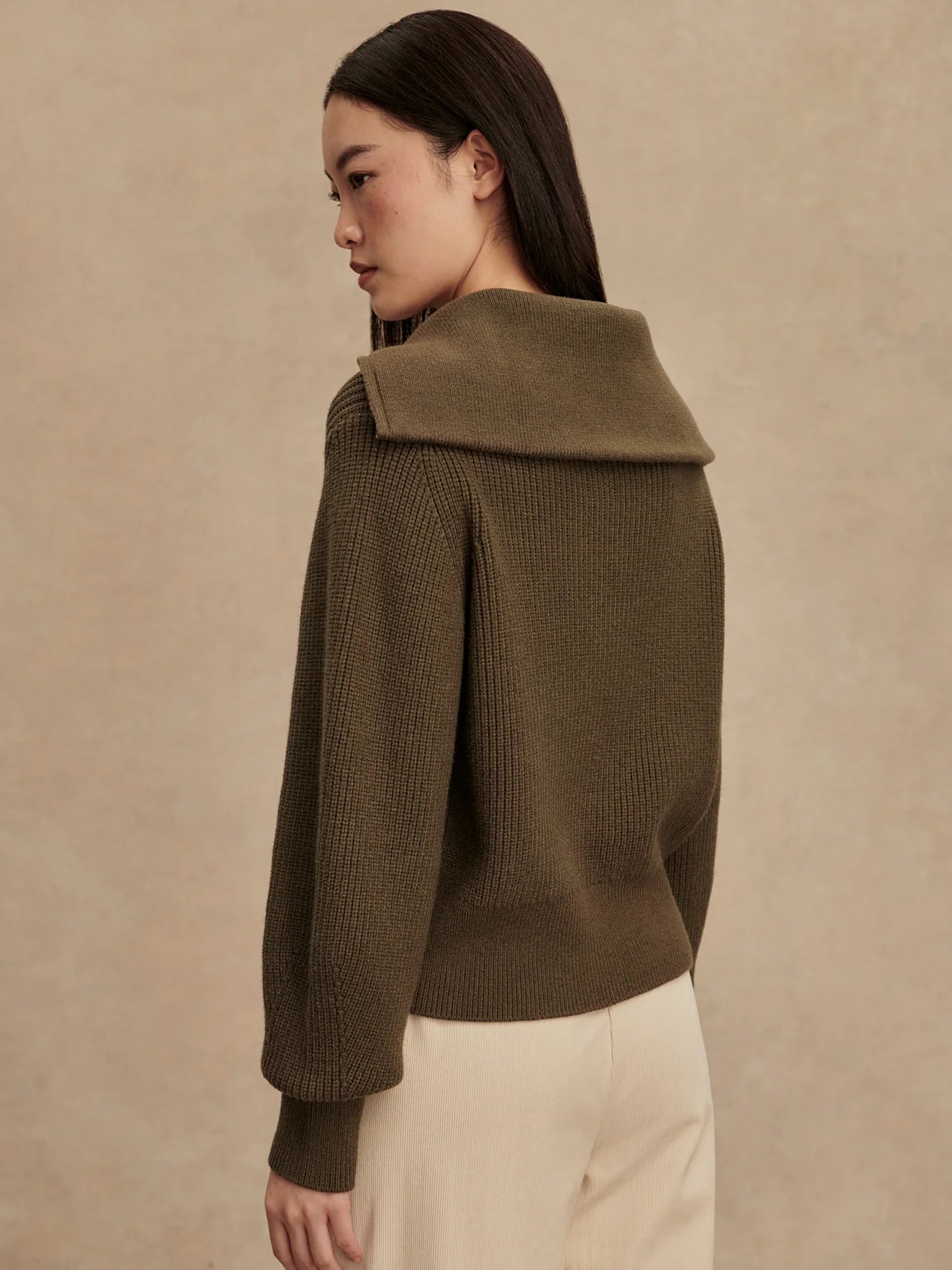 Maura Half-Zip Rib Knit