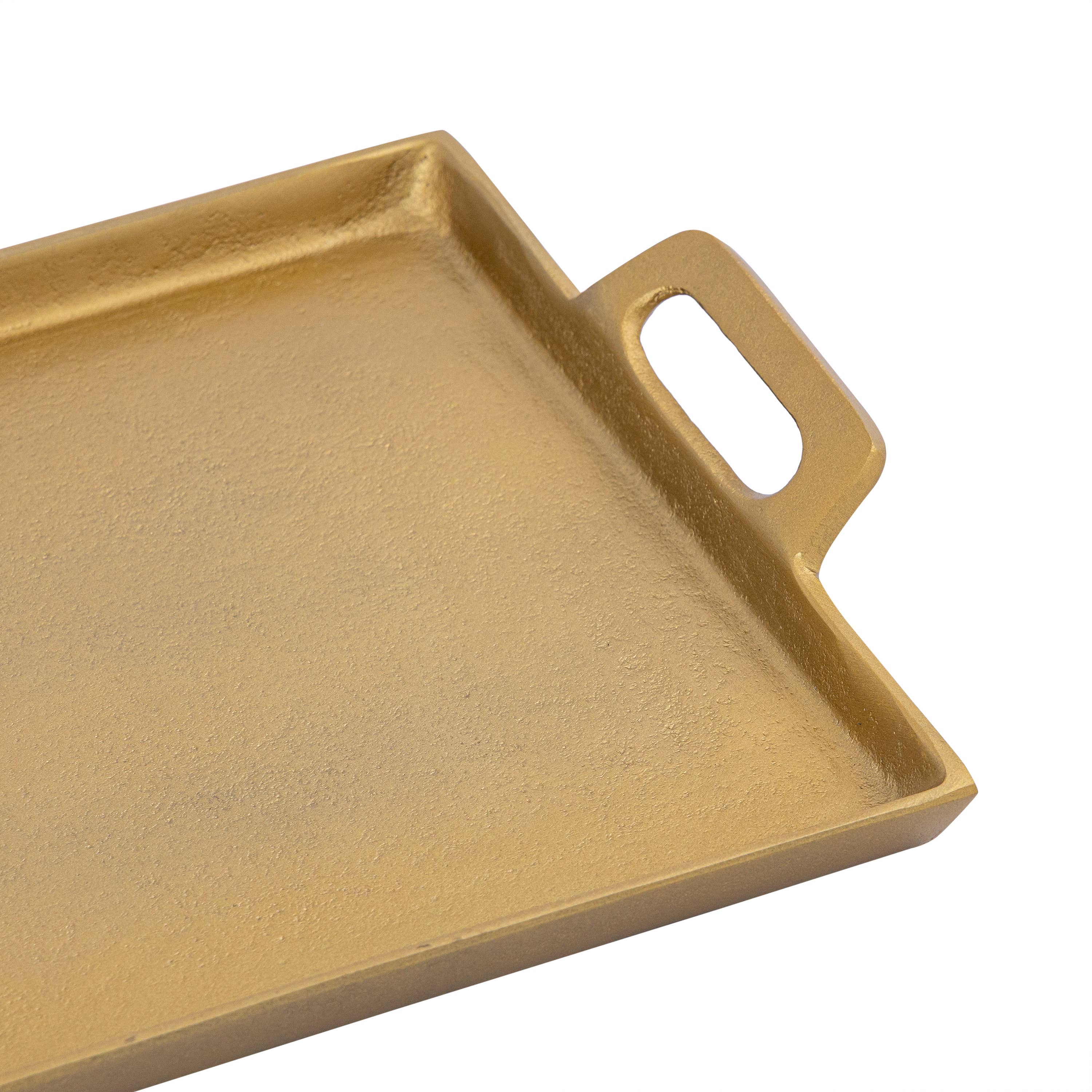 Antique Brass Finish Tray w/Handles