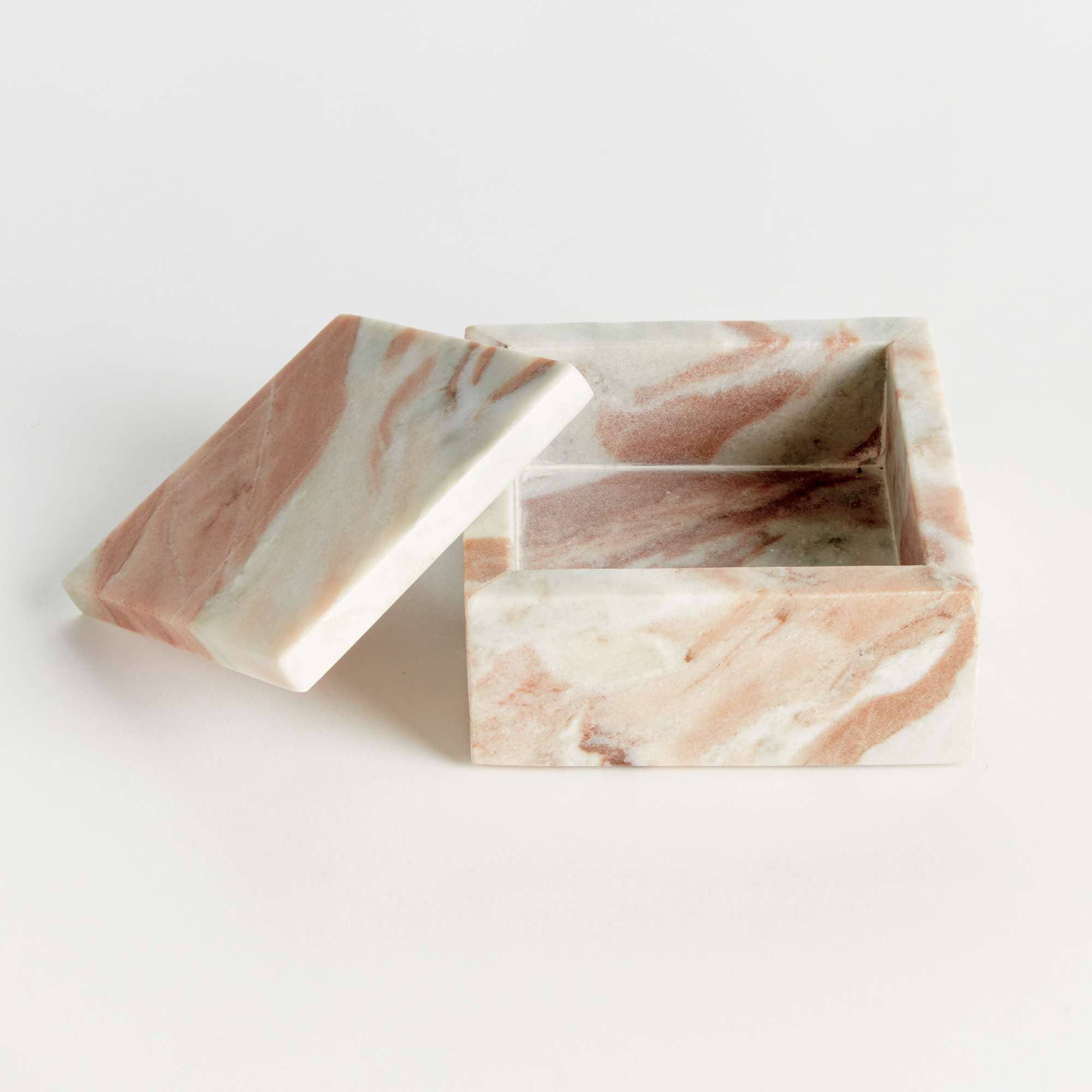Marble Square Lidded Box Short
