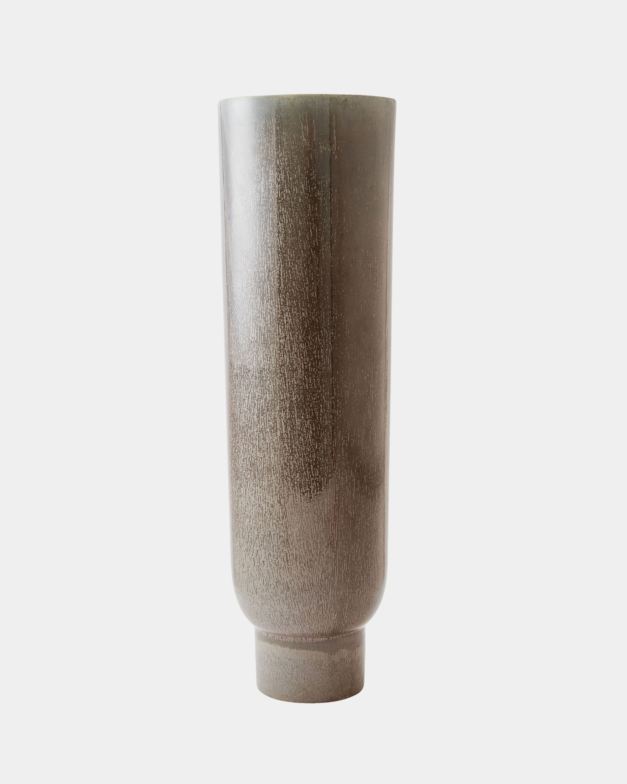 Satin Gray Glaze Tall Vase