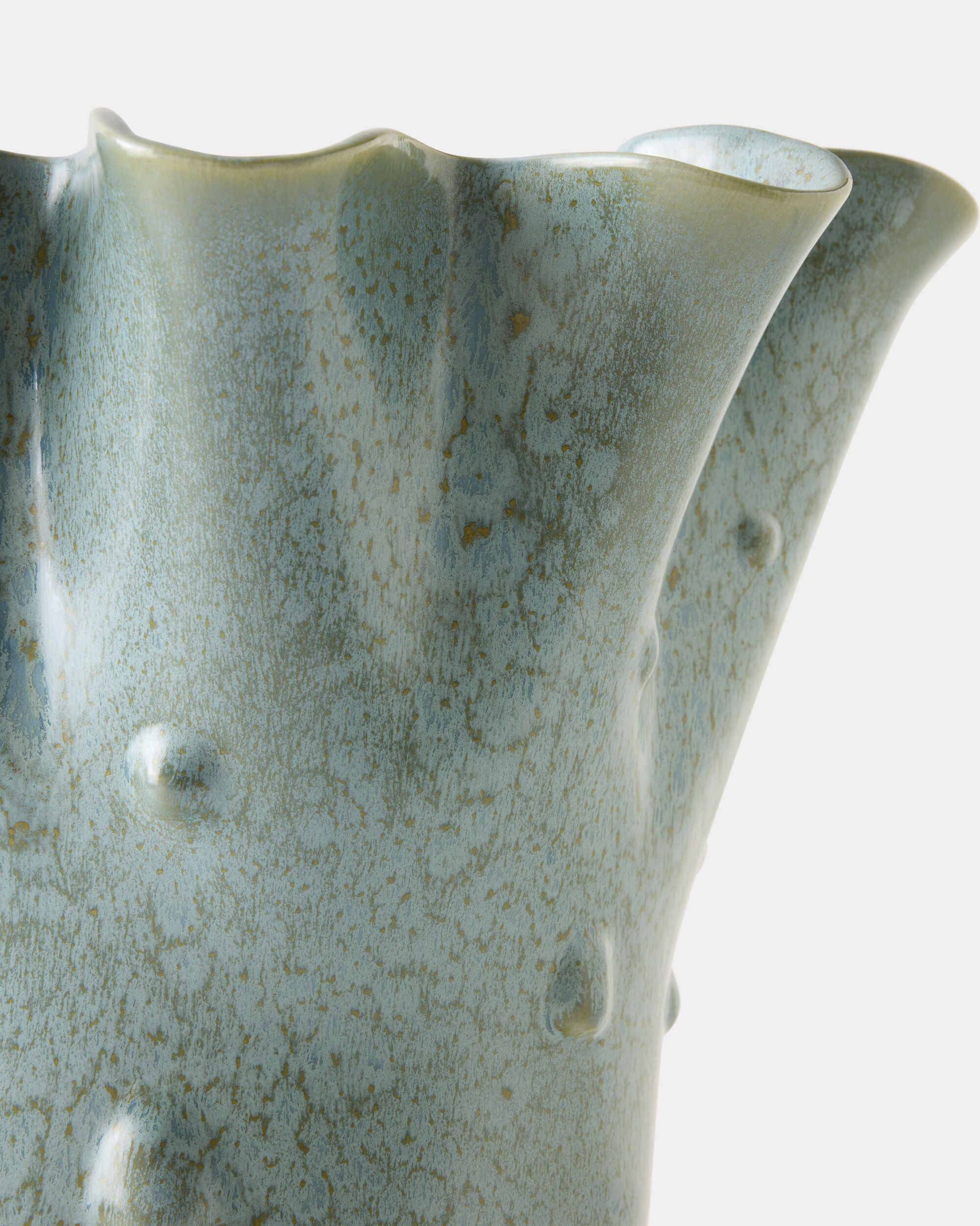 Sky Blue Glazed Ceramic Vase