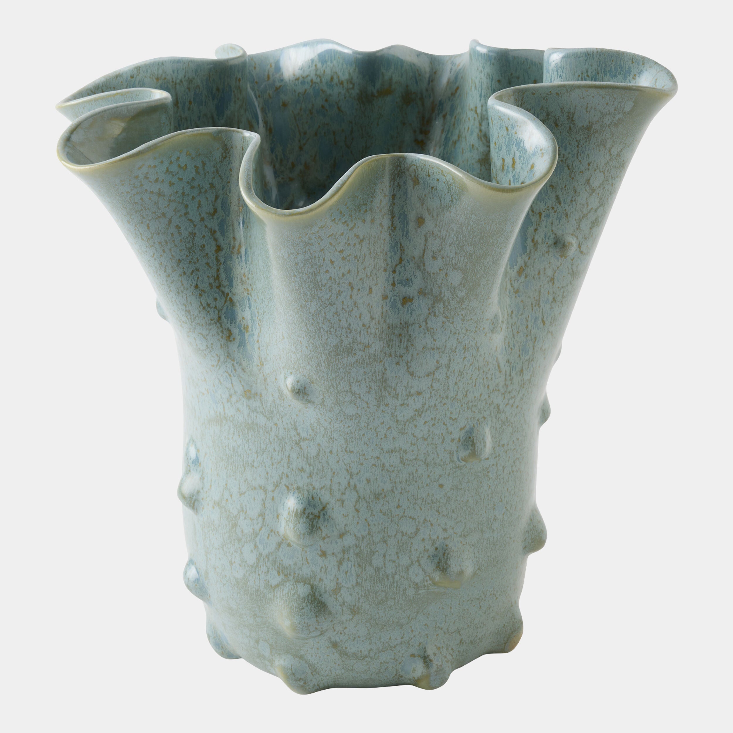 Sky Blue Glazed Ceramic Vase