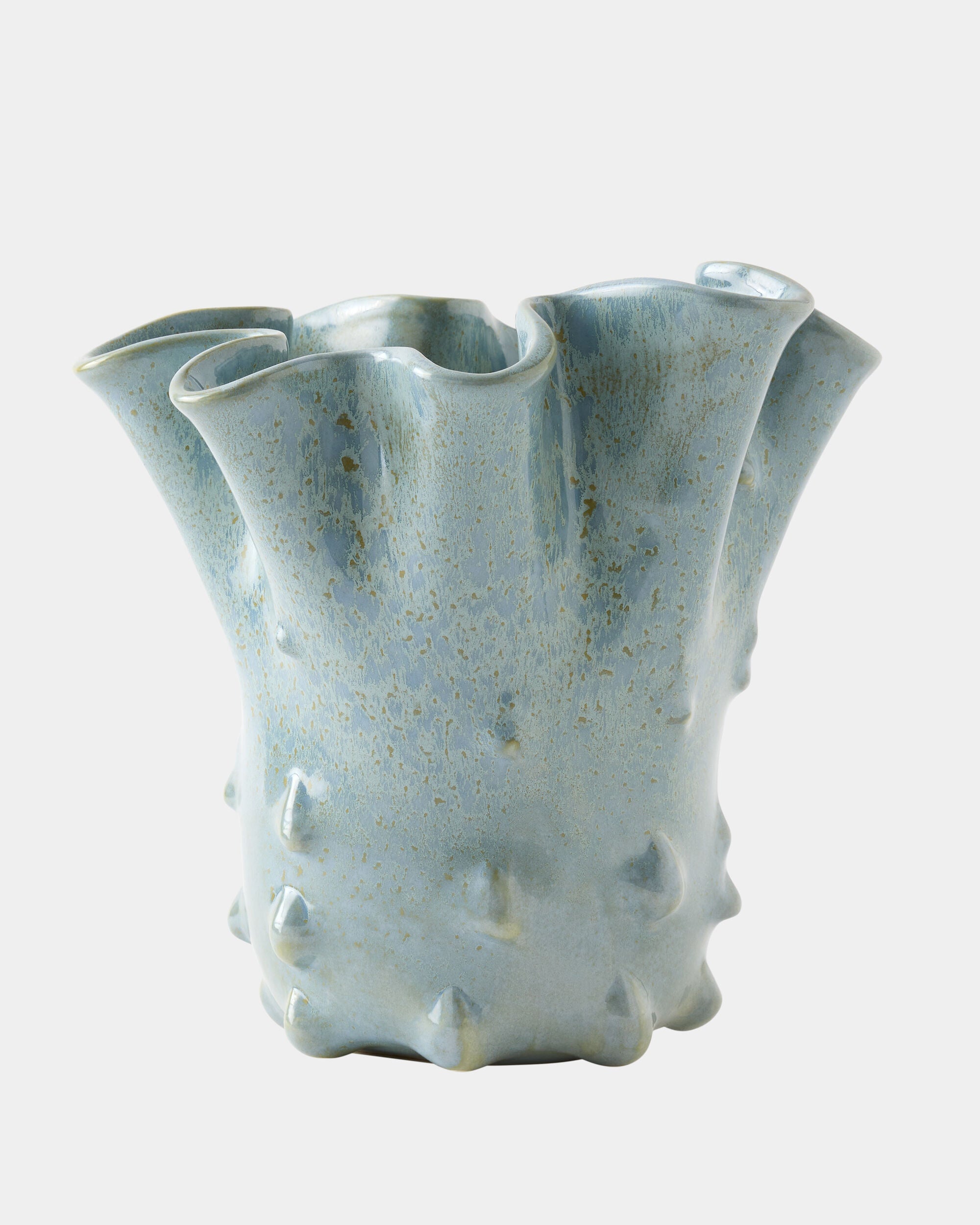 Sky Blue Glazed Ceramic Vase