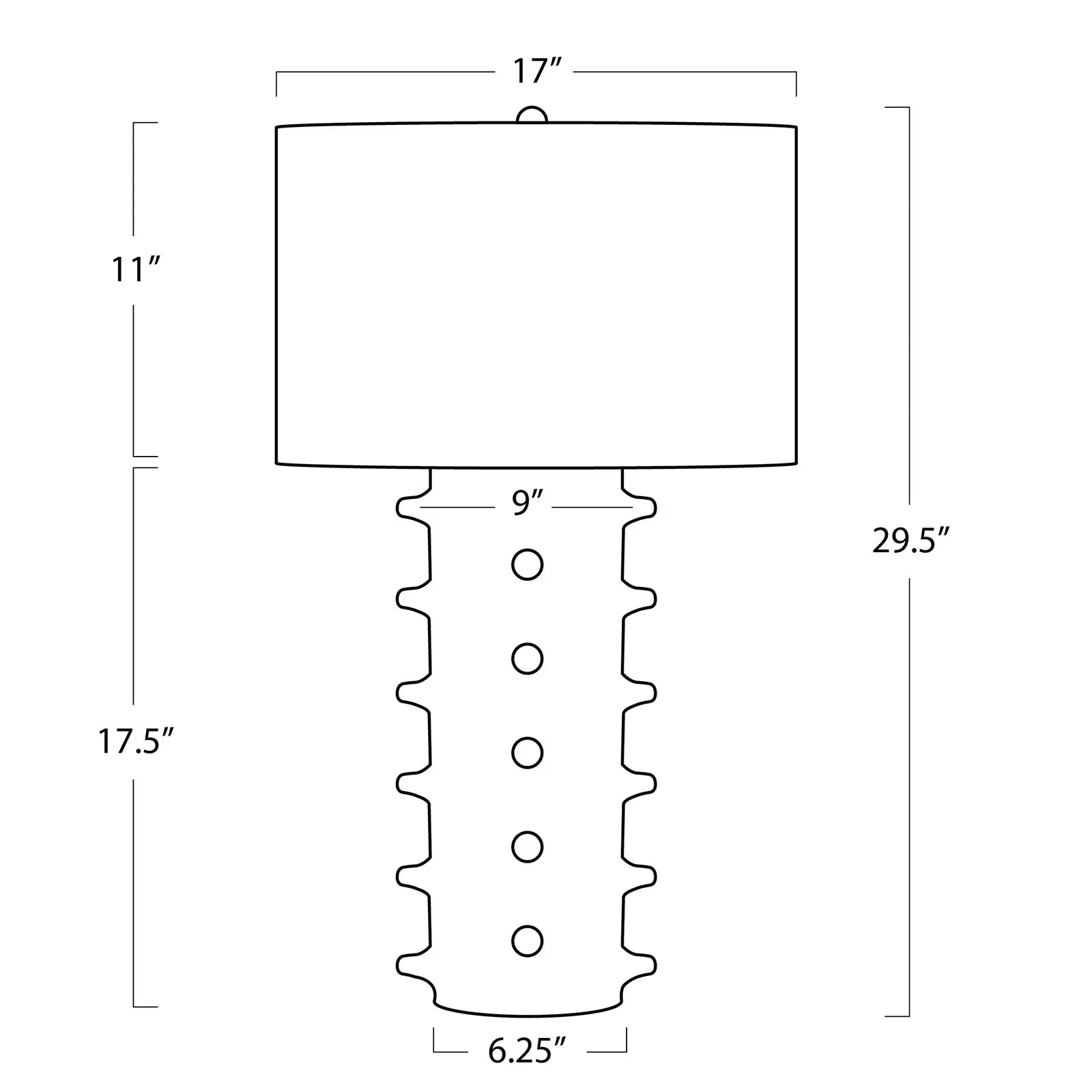 Spiked Ceramic Table Lamp