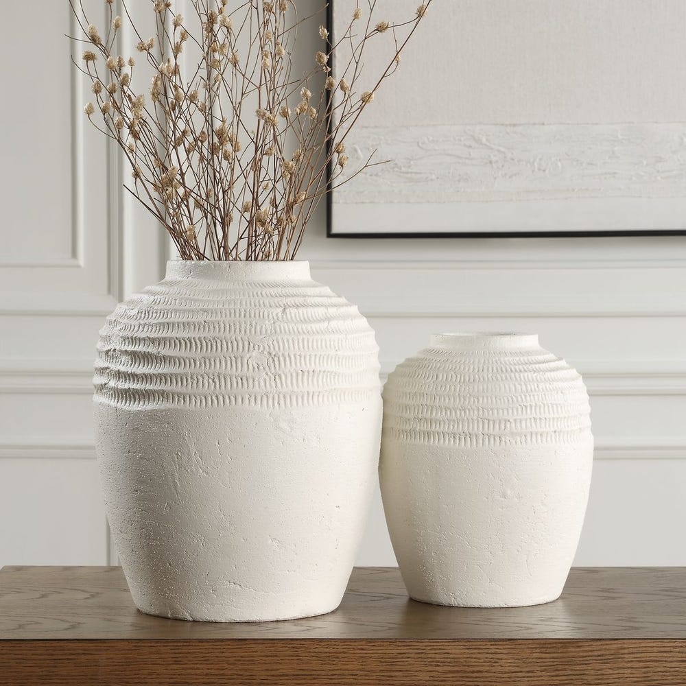 Ridged Vases, S/2