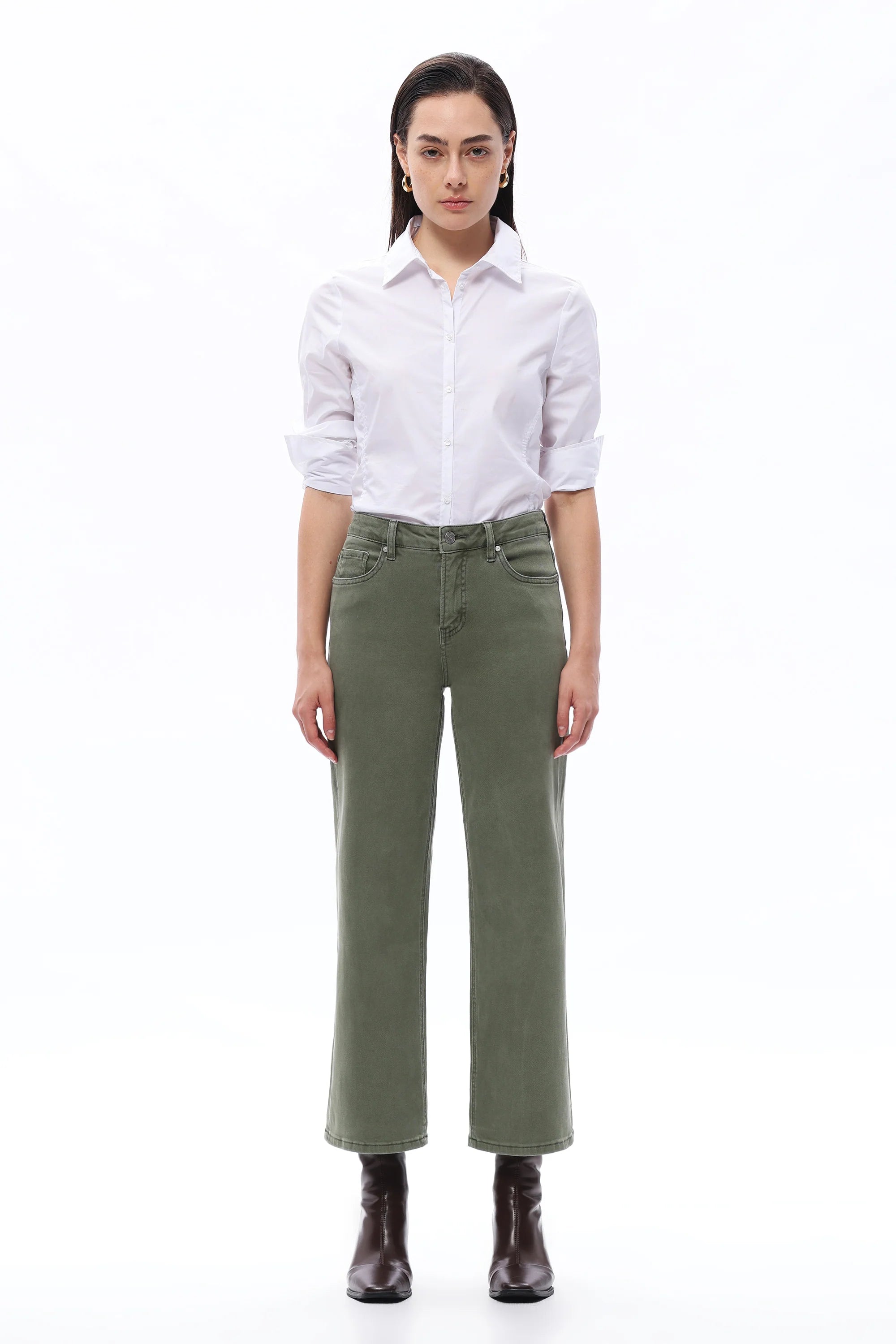 Bella Mid Rise Straight Jeans