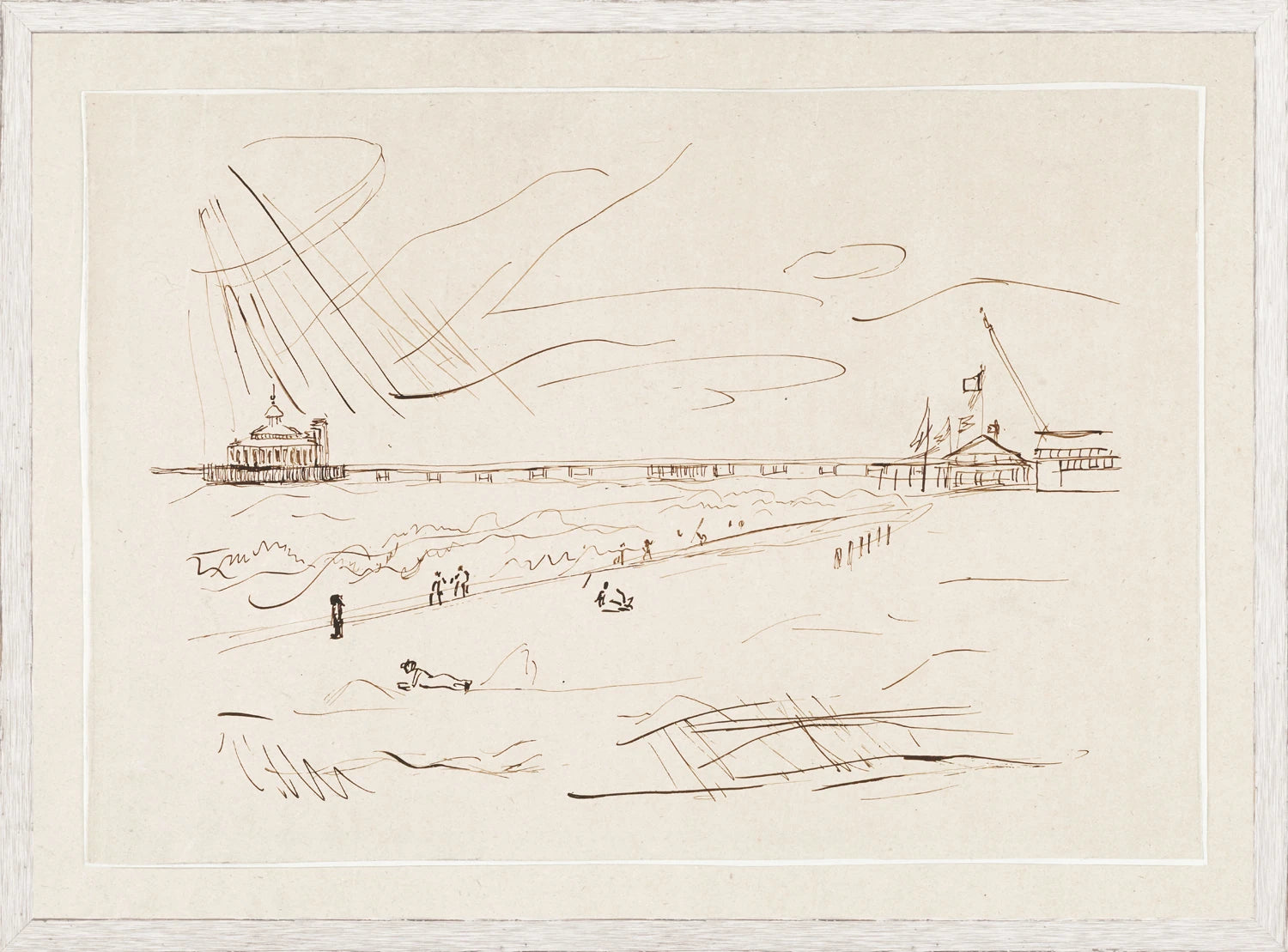Pen and Ink Seaside, C. 1918