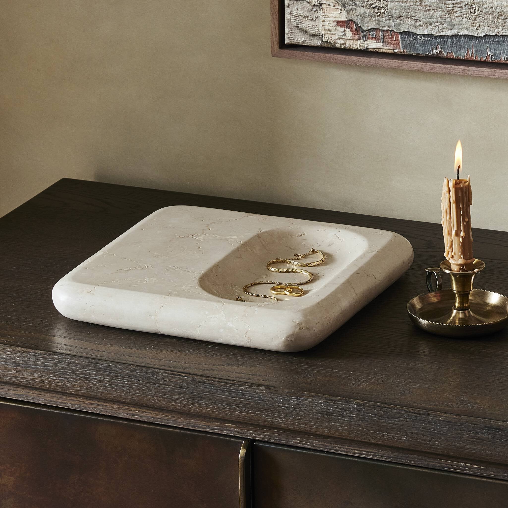 Cream Marble Catchall