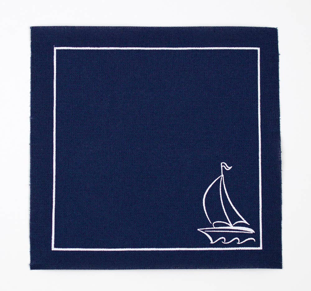 Cocktail Napkins | Sail Away Disposable Cotton