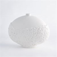 Matte White Stipple Vase