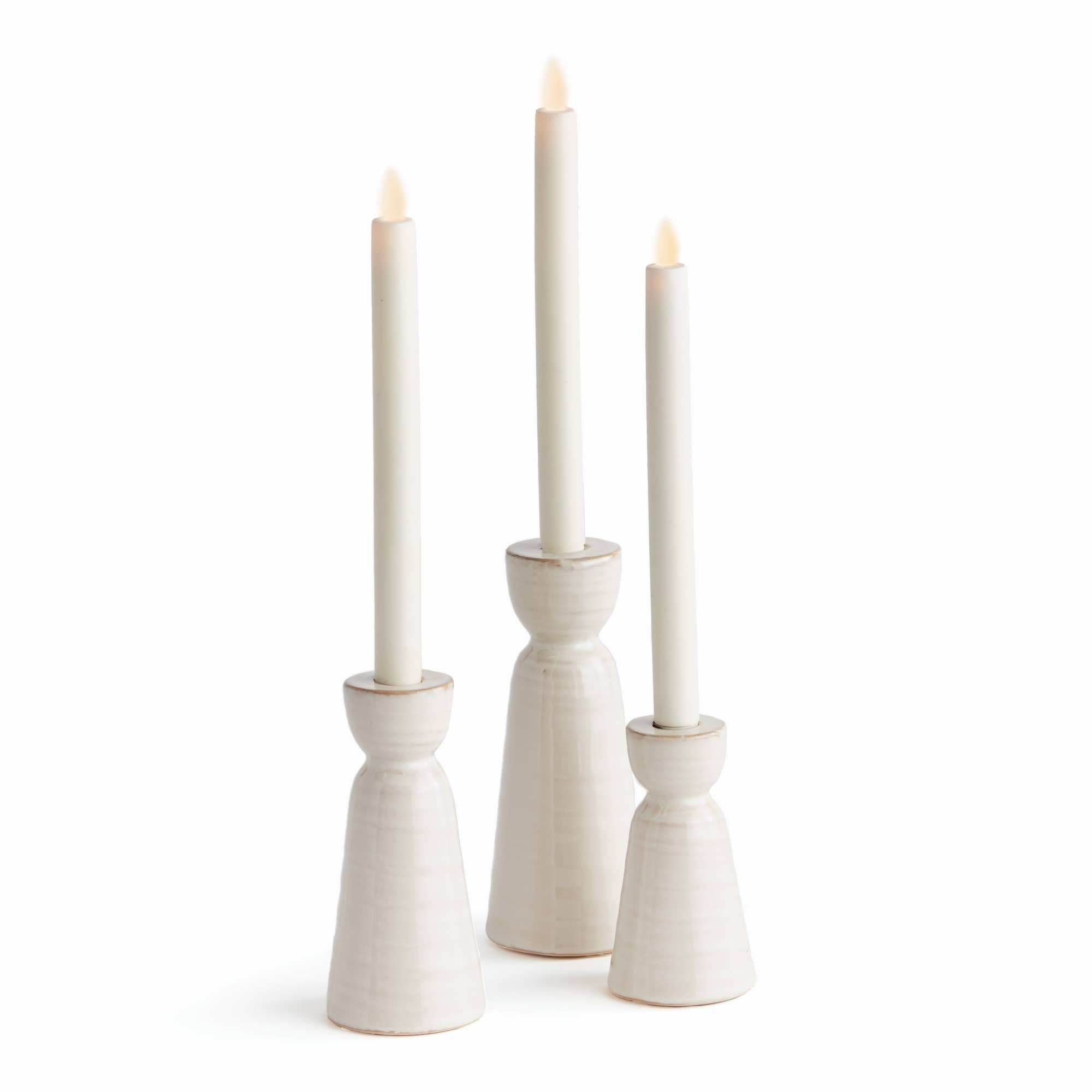 White Taper Holders