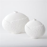 Matte White Stipple Vase