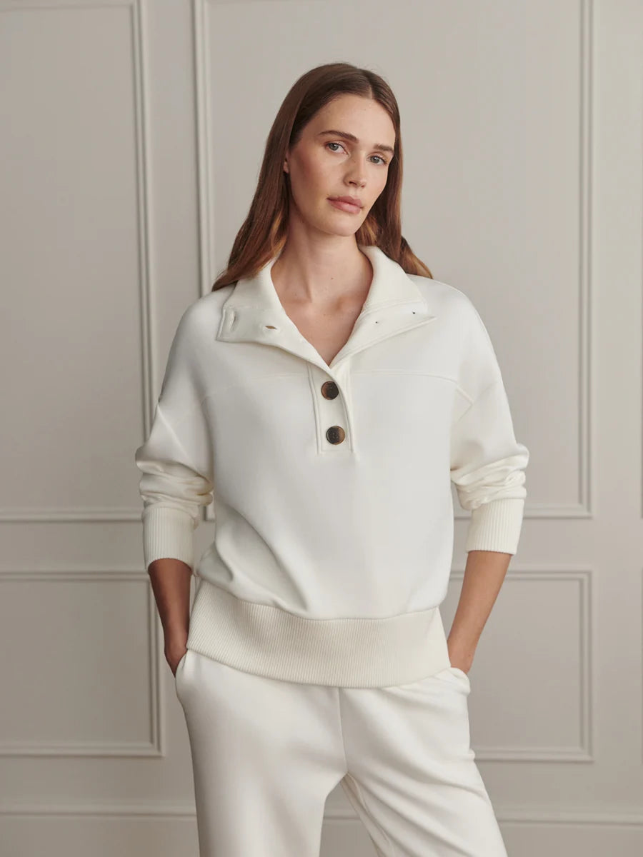 Bronya Button Placket Sweatshirt
