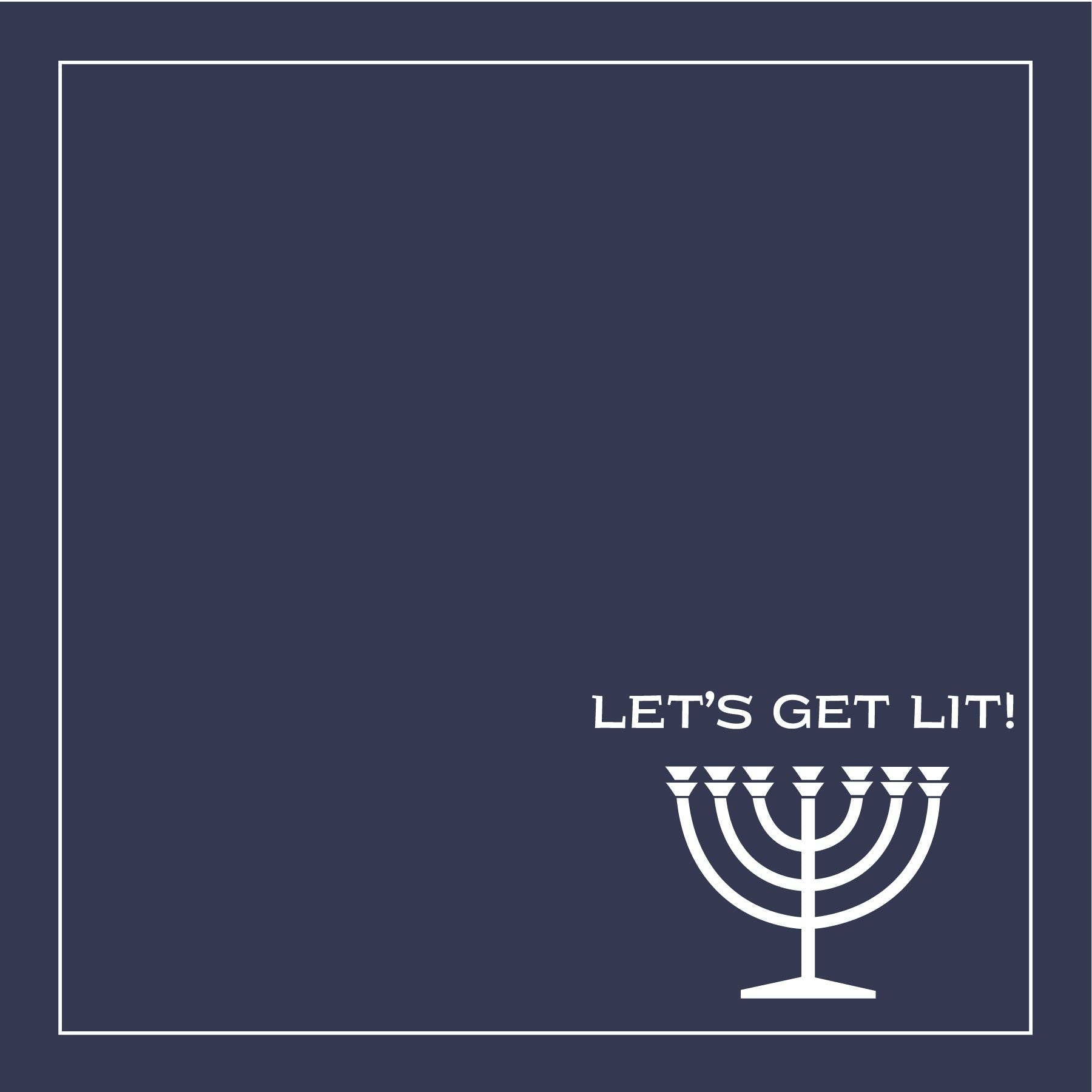 Lets Get Lit Cocktail Napkins - Mystic Blue