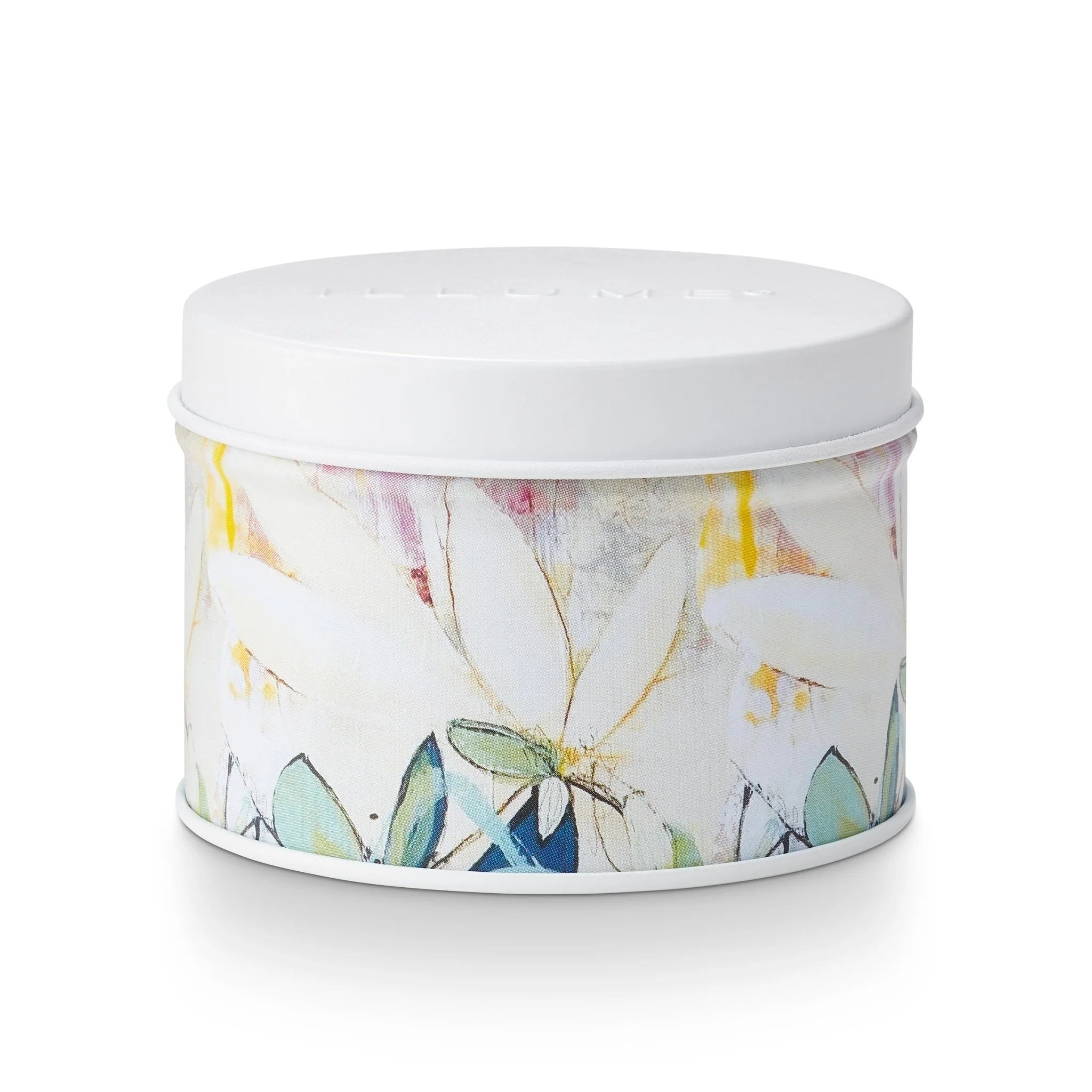 Gardenia Artist Printed Tin Candle