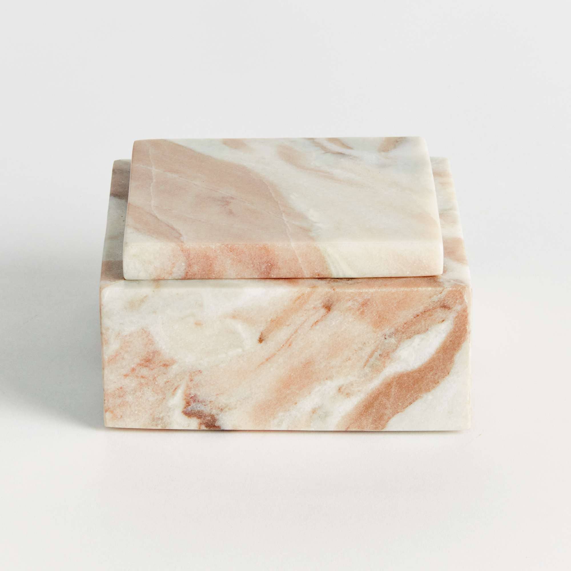Marble Square Lidded Box Short