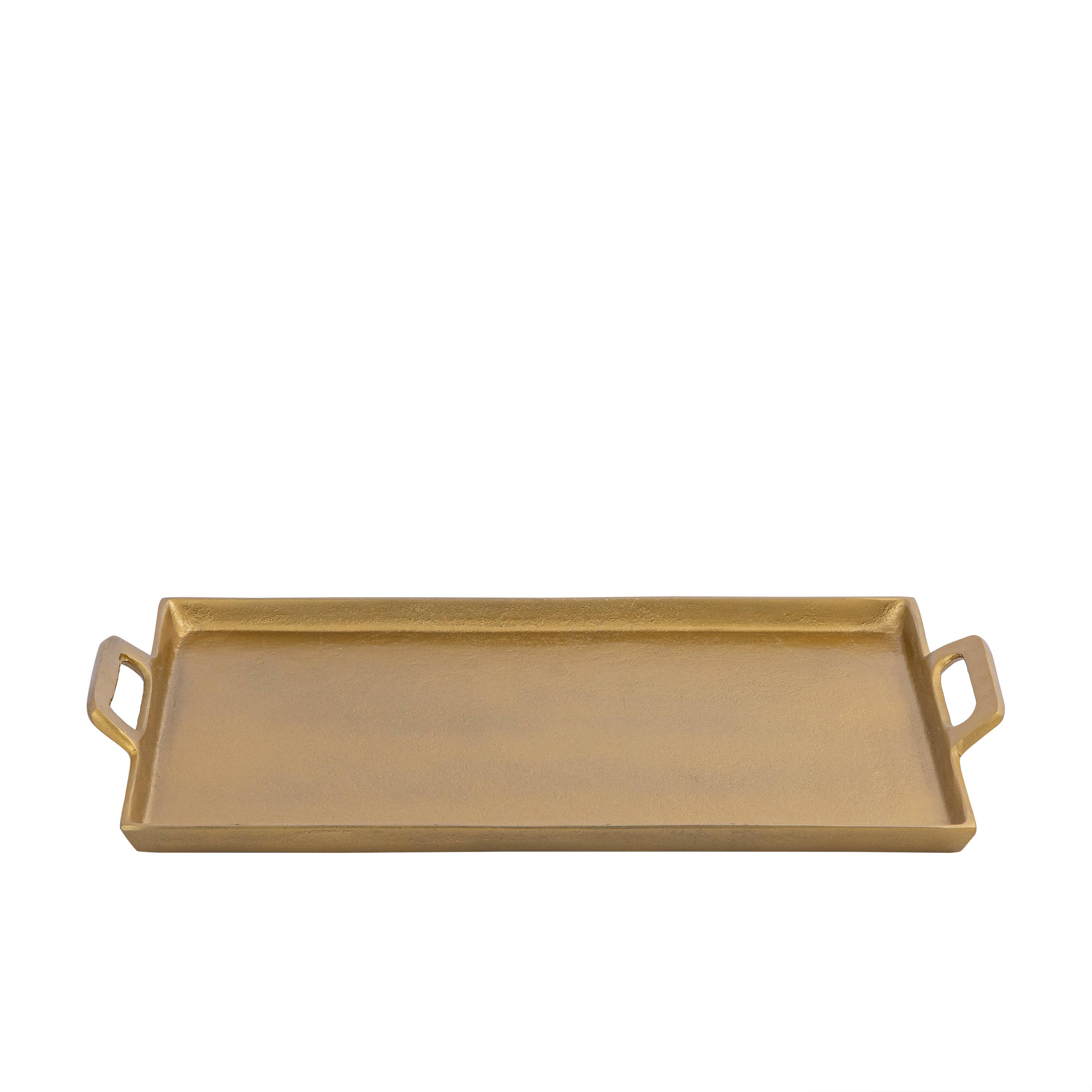 Antique Brass Finish Tray w/Handles
