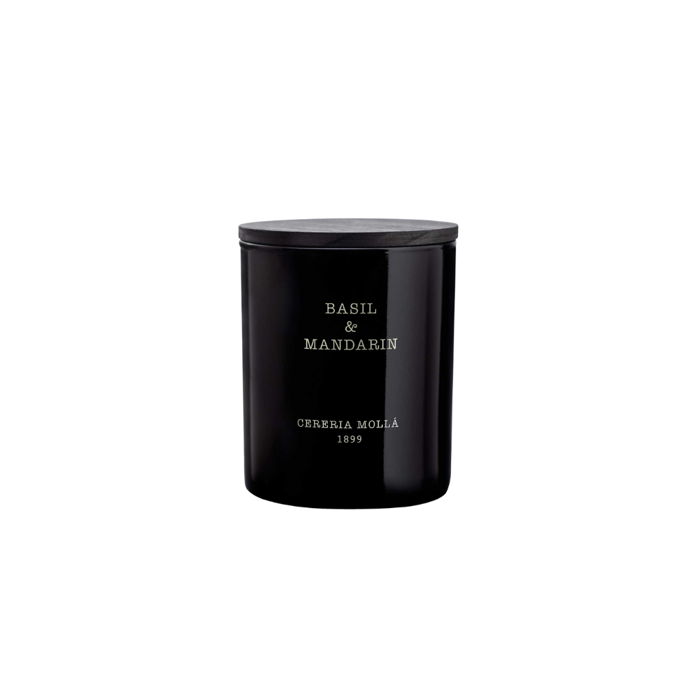 Basil and Mandarin Black 8oz premium candle