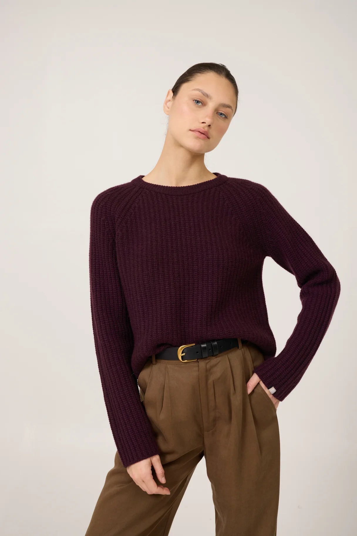 Blakely Ribbed Cashmere Pullover