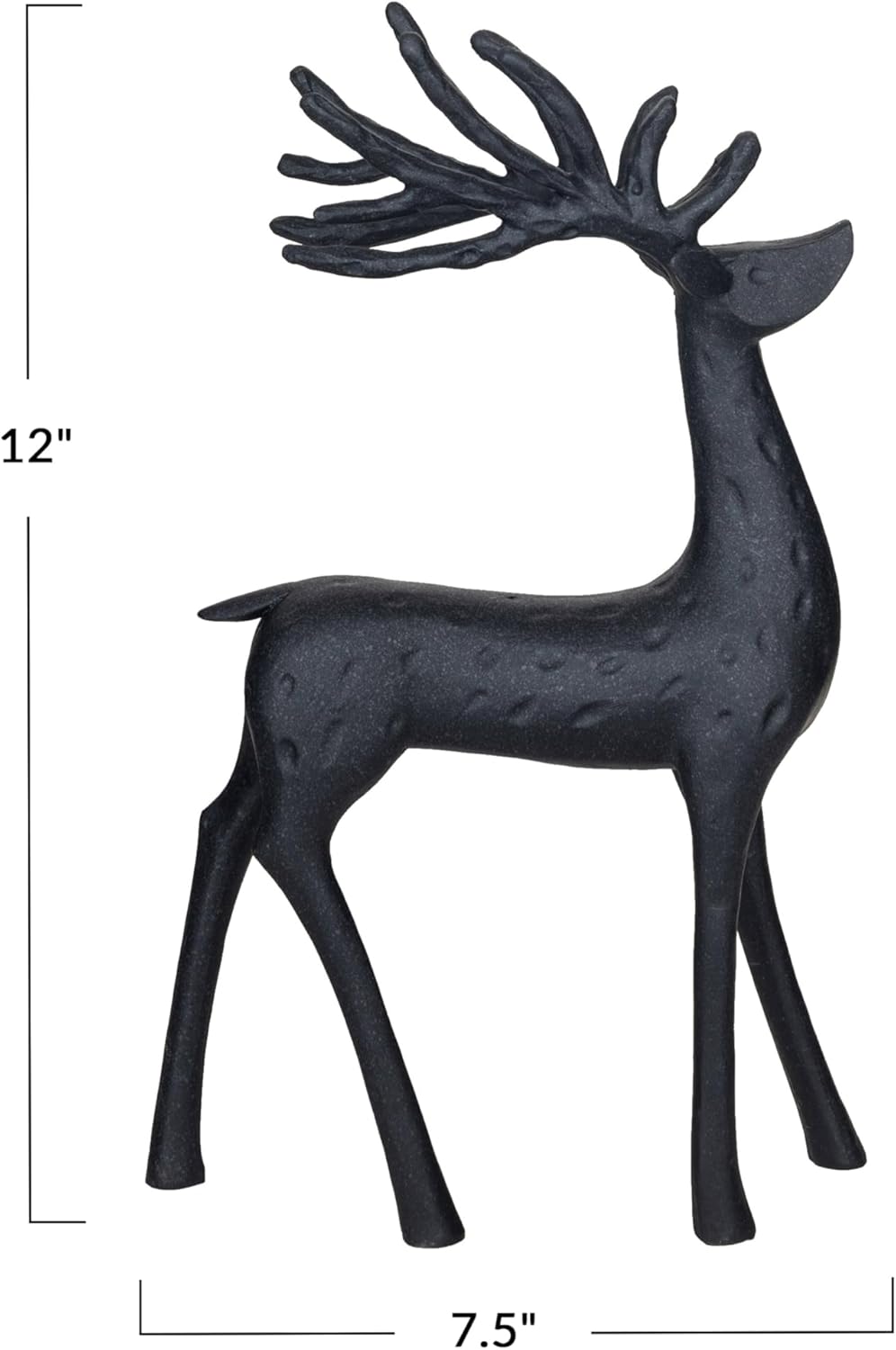 Black Resin Reindeer Decor