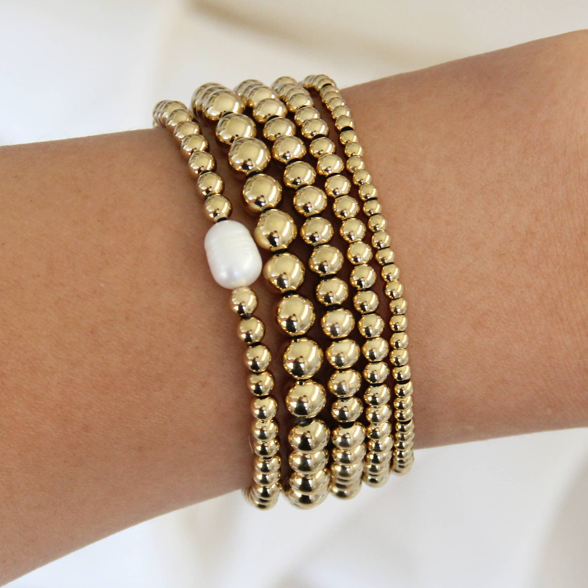 Gold Bead Bracelet