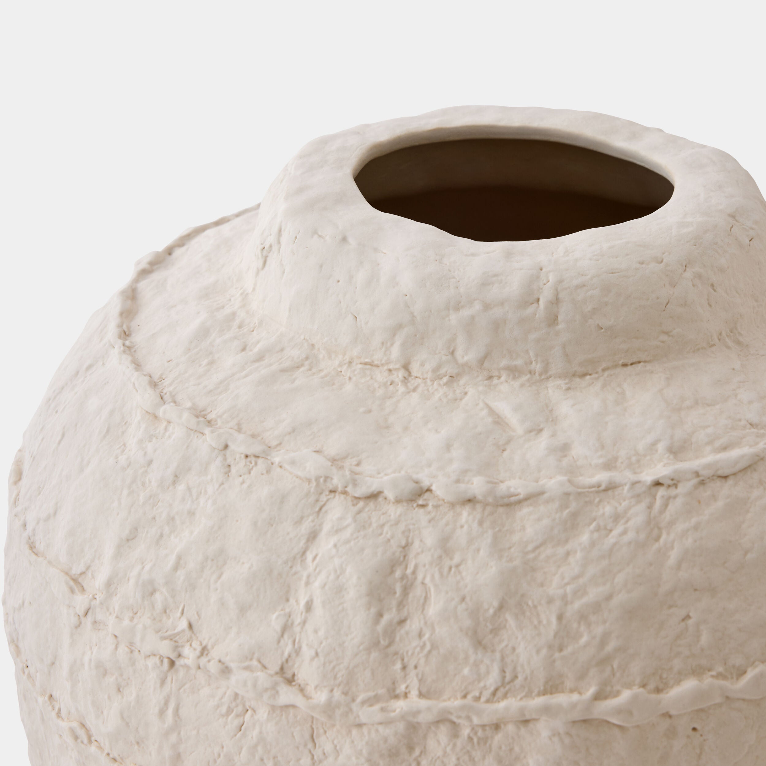 White Glaze Horizon Vase