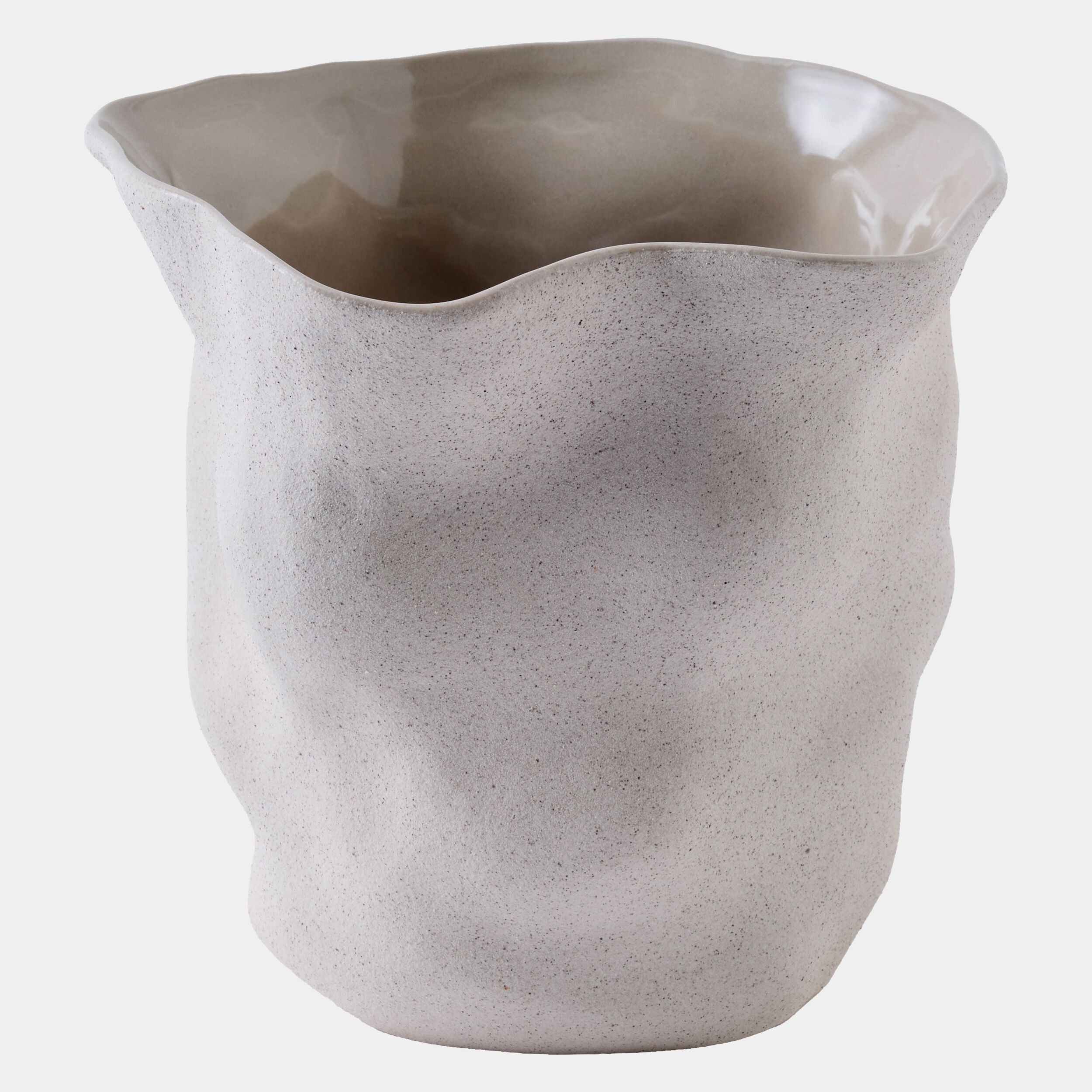 White Sand Glaze Vase