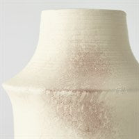 Irregular Form Cream Ceramic Vase