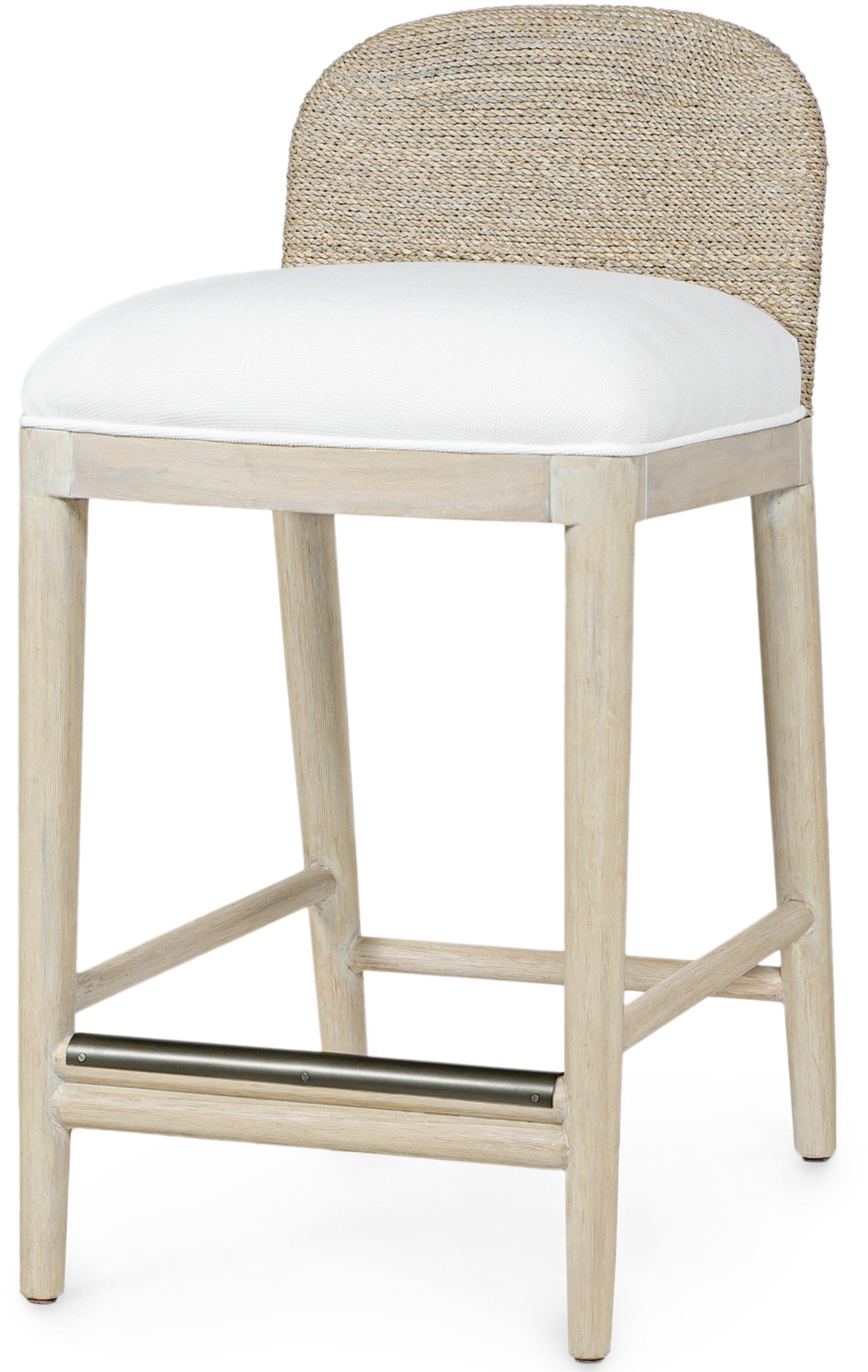 Whitewash Rope 26" Counter Stool in Sailcloth Salt