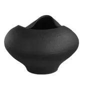 Black Textured Organic Form Bowl