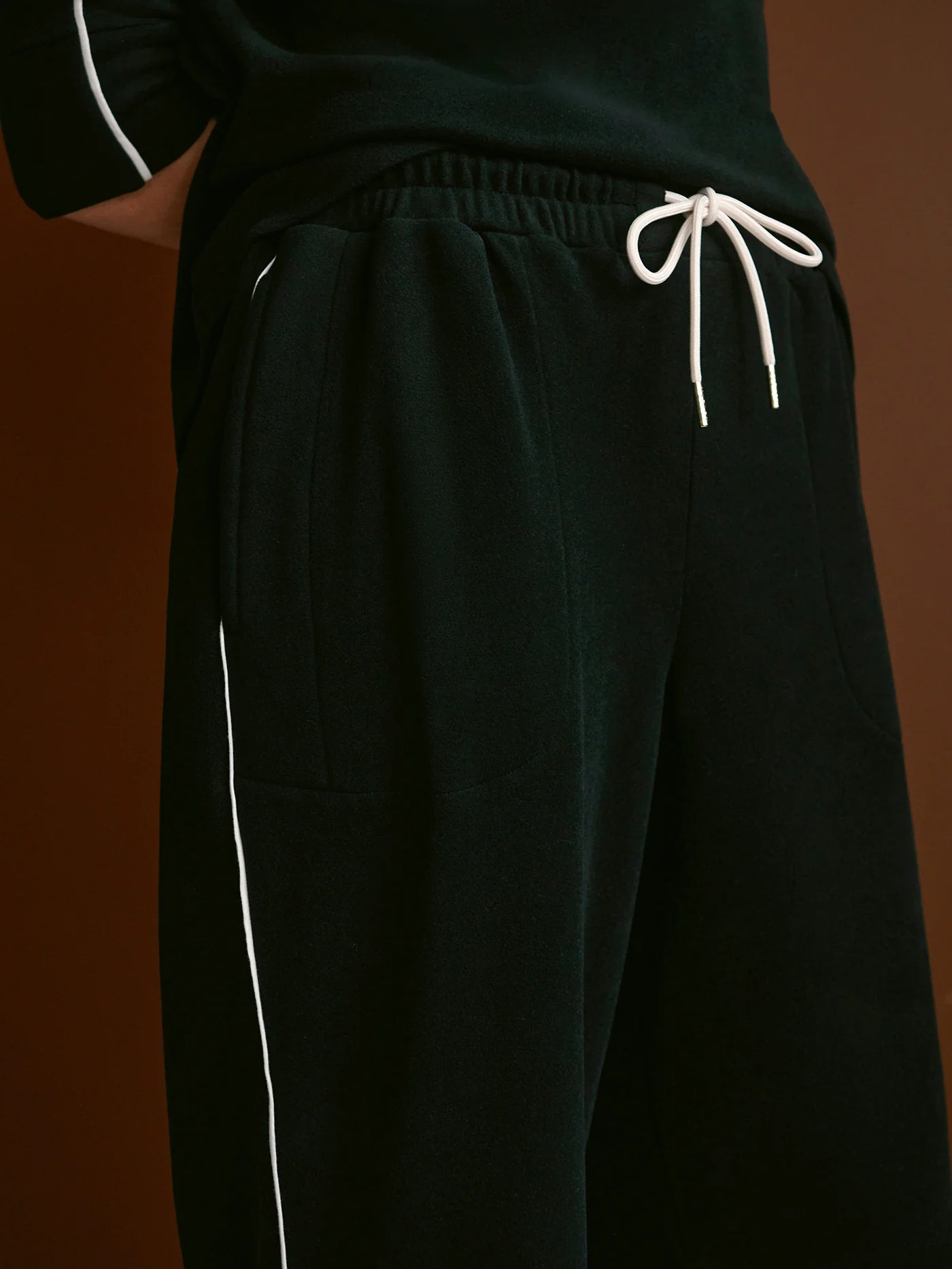 Brushed Rib Straight-Leg Pant 30"