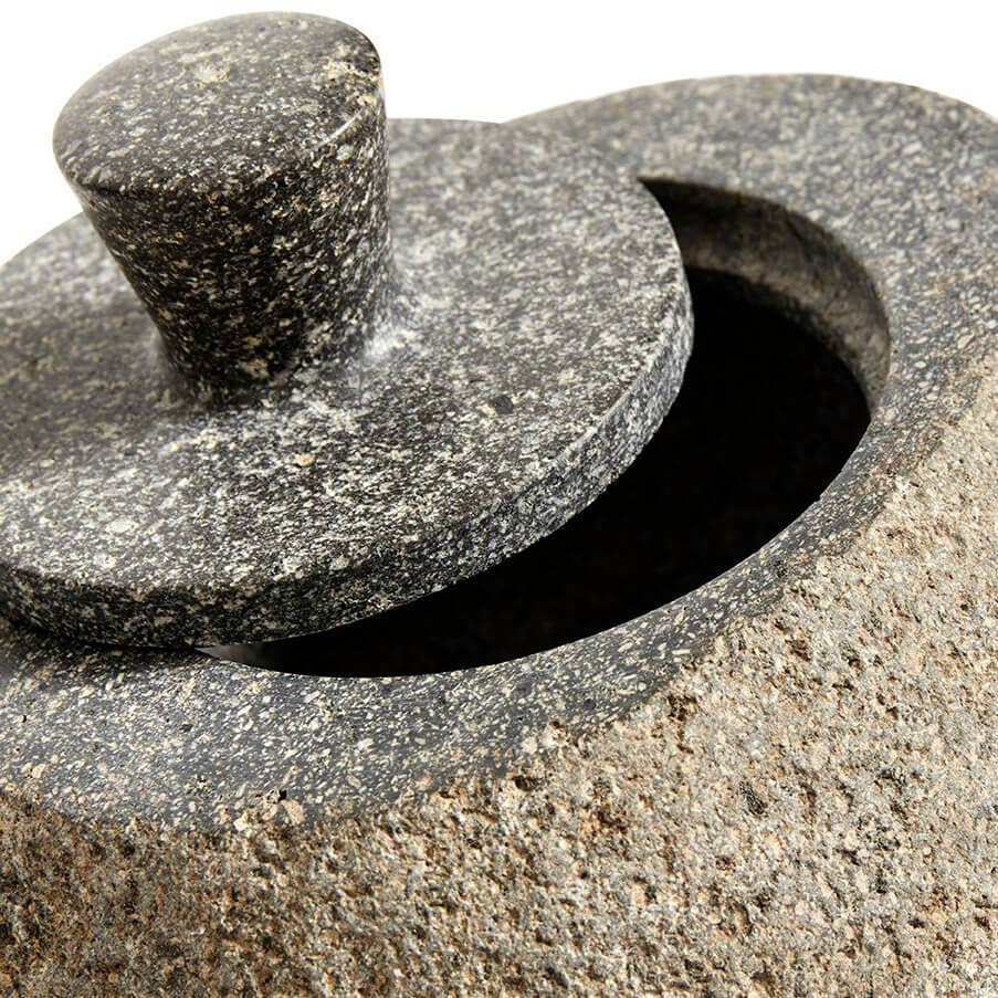 Riverstone Jar w/Lid