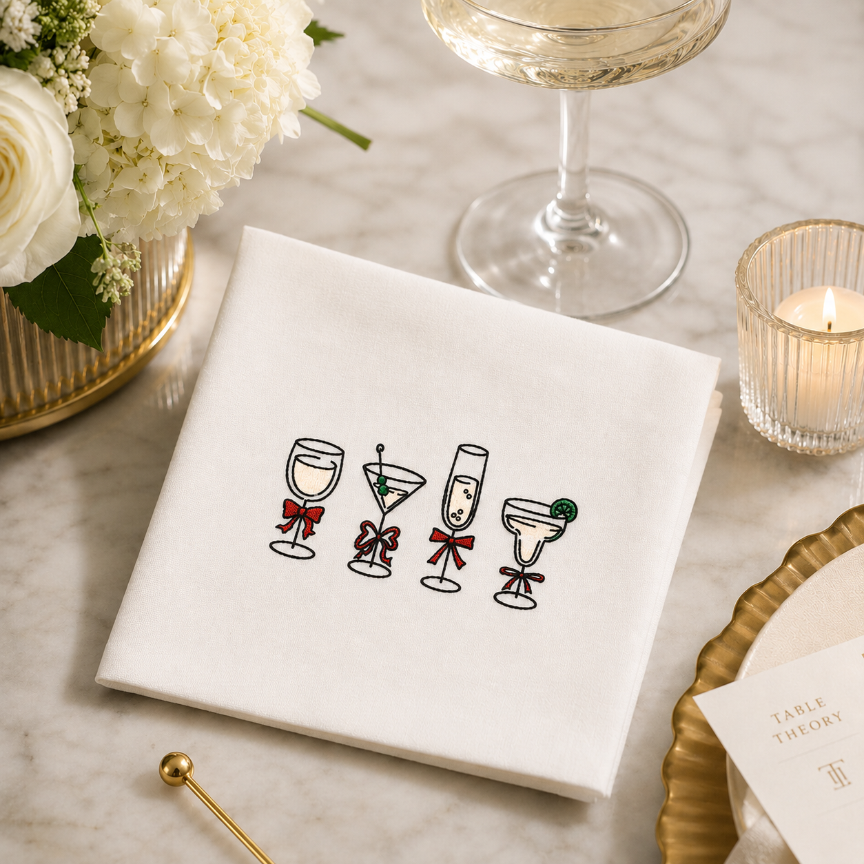 Cocktail Napkins | Sip in Style Disposable Cotton