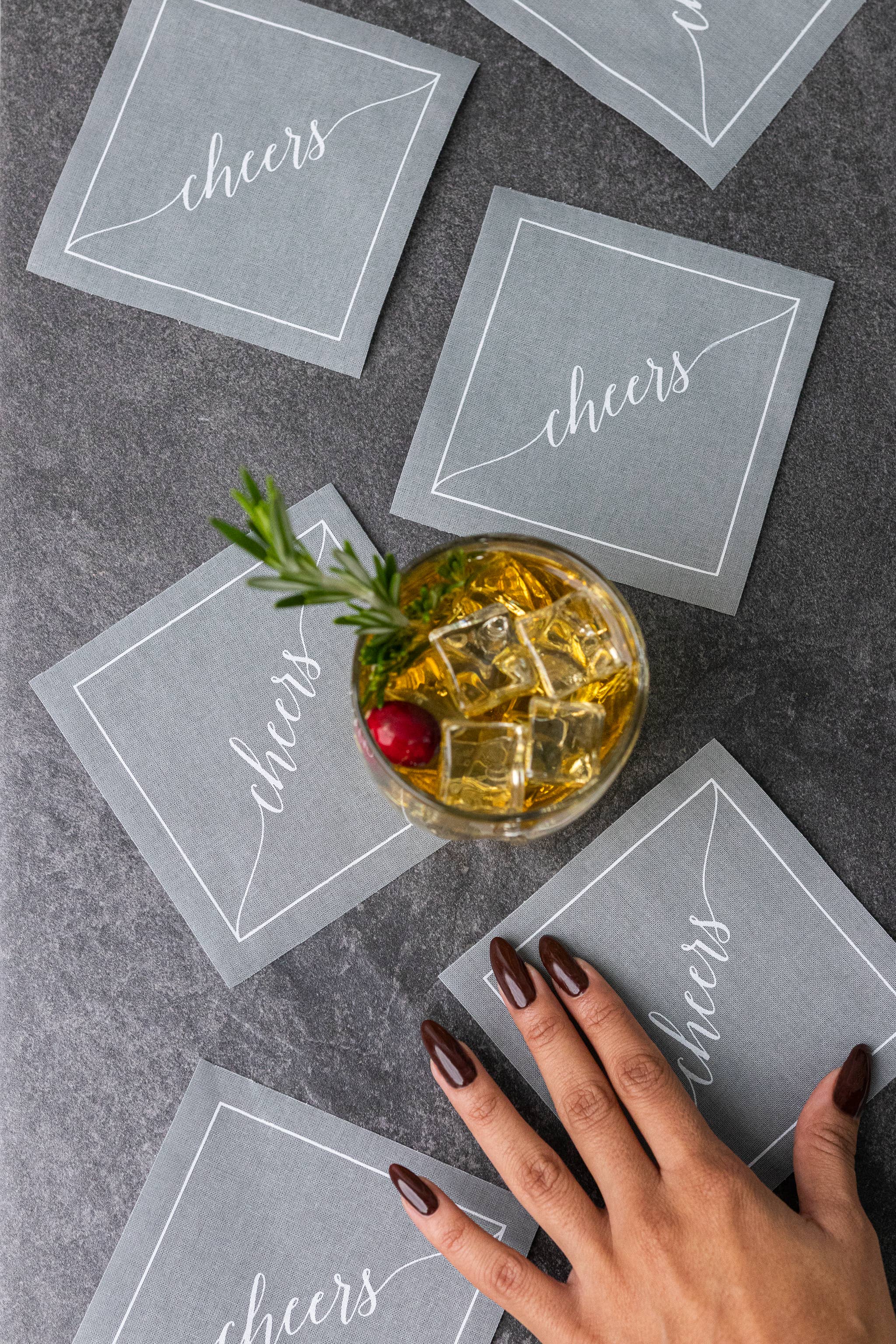 Silver Fox Luxury Disposable Cocktail Napkins