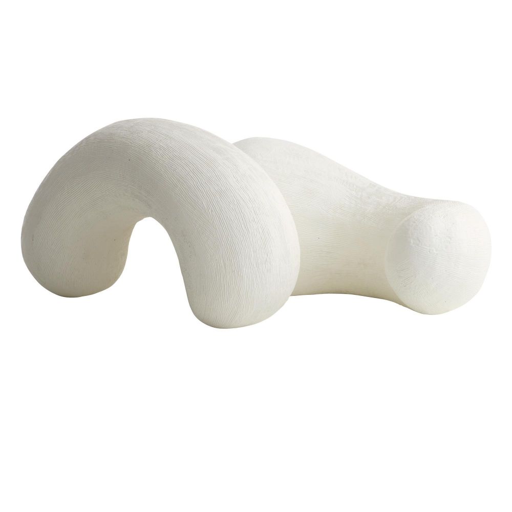 Hairline Ridged Resin Sculptures, S/2