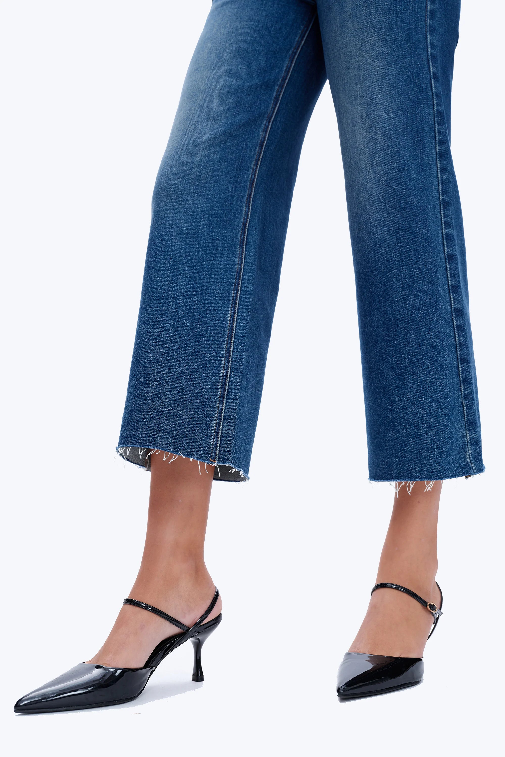 High Rise Wide Leg Denim Jeans