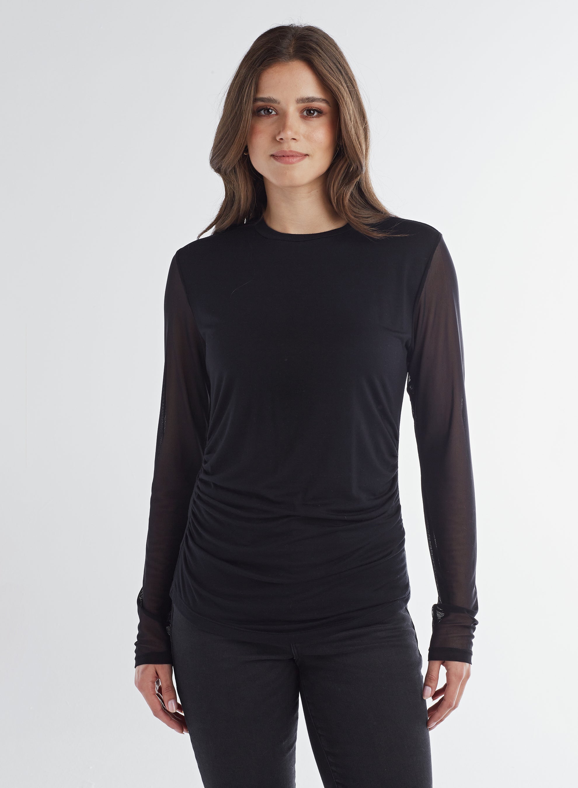 Mesh Sleeved Top