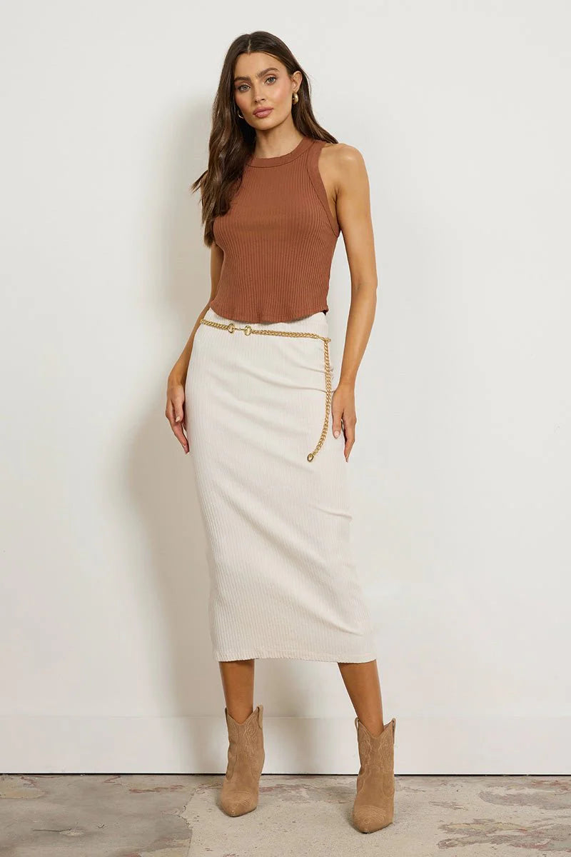 Slim Rib Skirt