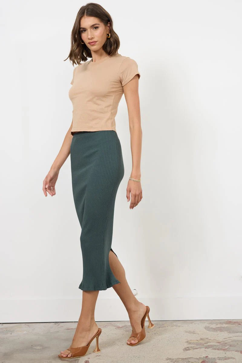 Slim Rib Skirt