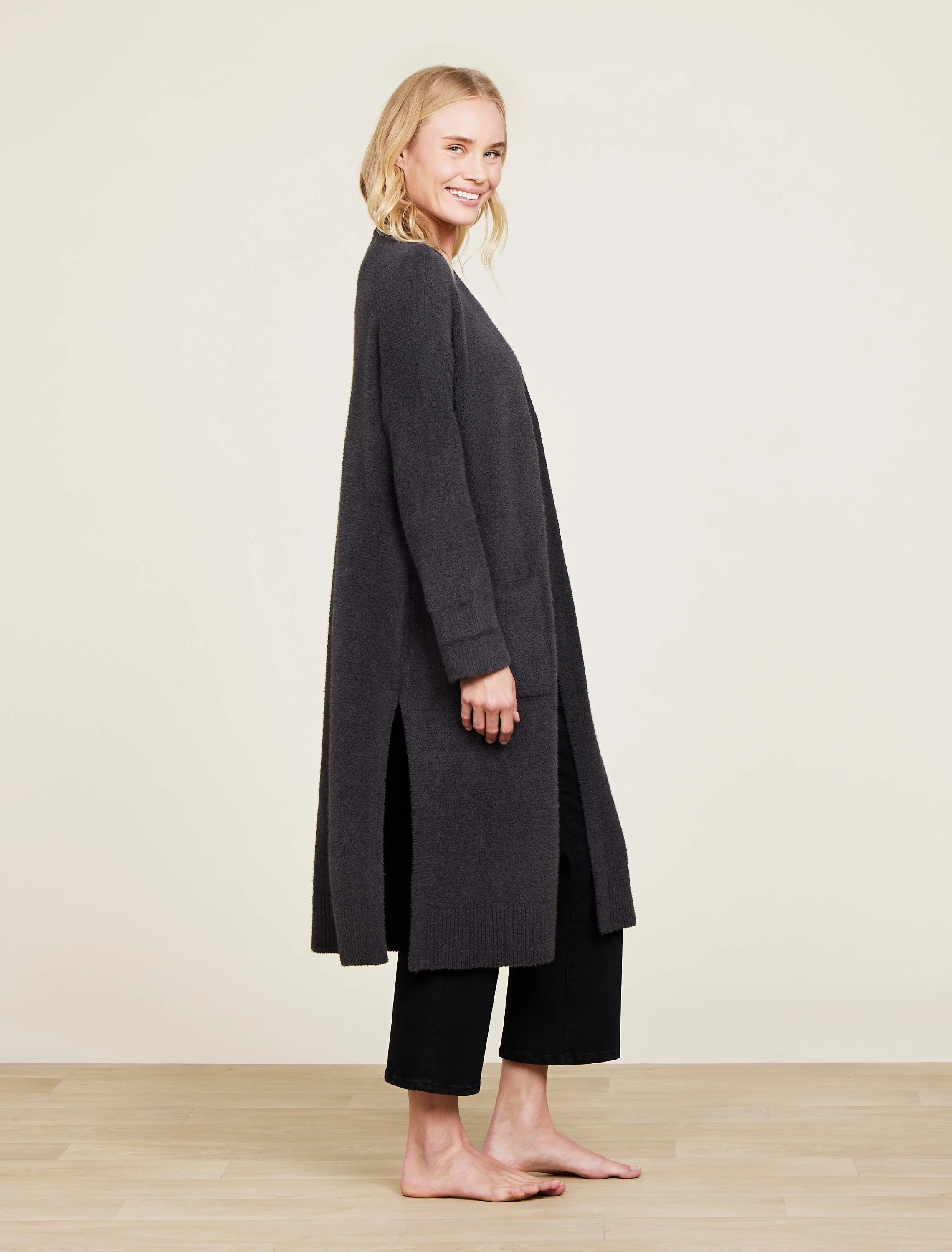 CozyChic Luxe High Slit Cardigan