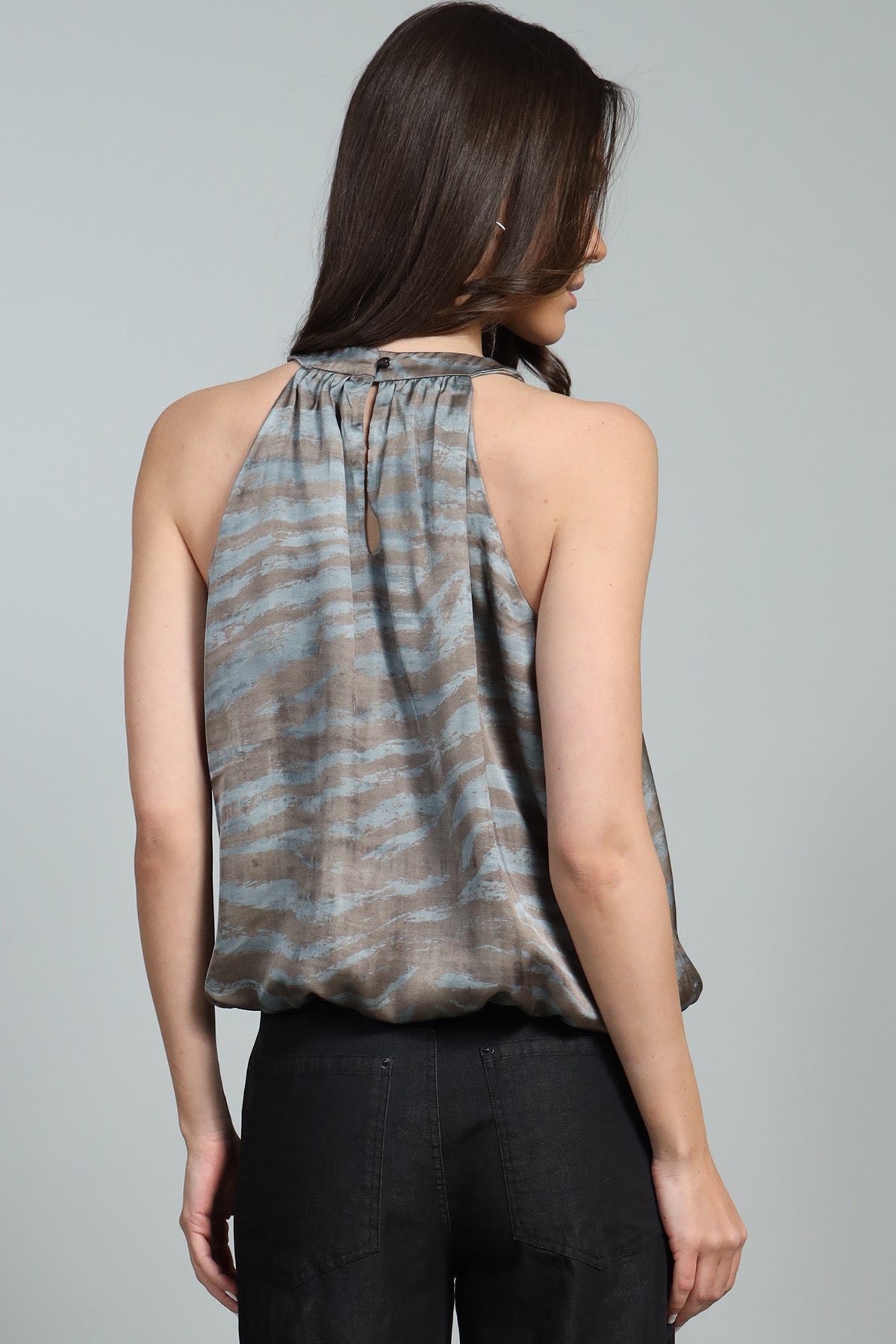 Blue Zebra Halter Top