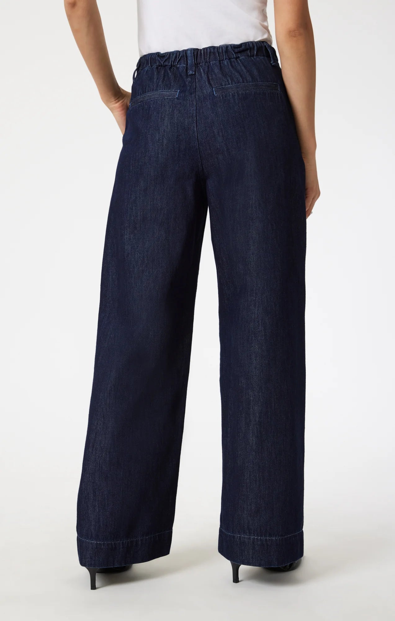 Pera Pleated Wide Leg Jeans